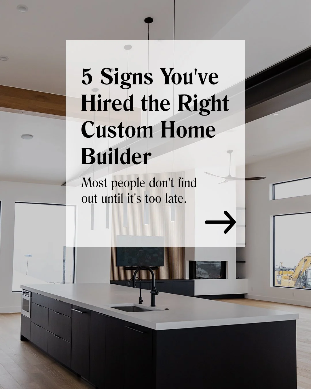 The right builder changes everything. The wrong one? It shows up in the details, the delays, and the budget overruns.

Building a custom home is one of the biggest investments you'll ever make. You deserve a team that treats it that way.

Swipe throu