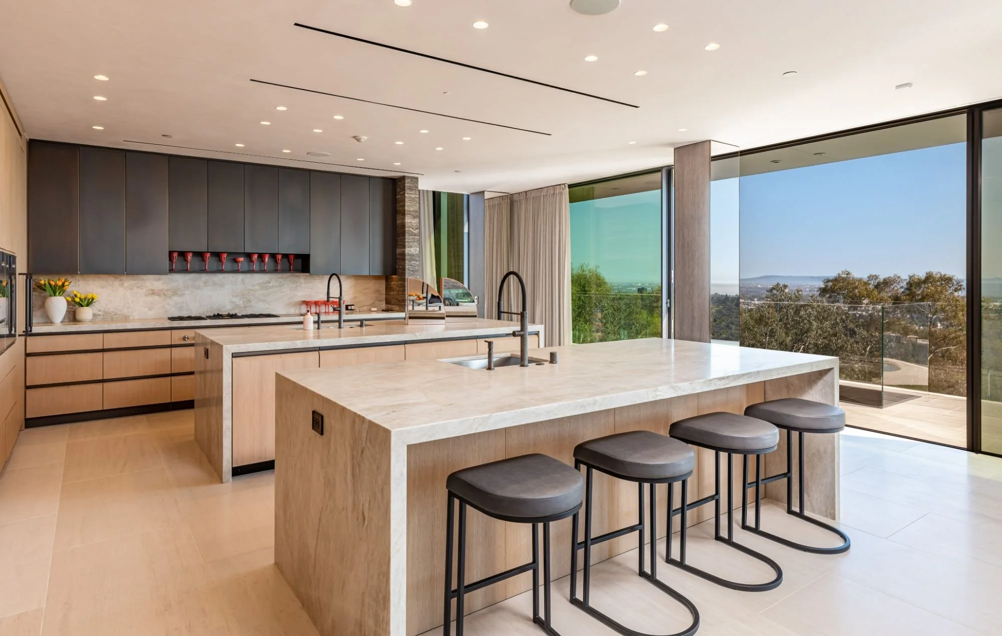 684Firth-Brentwood-CA-LA-Kitchen-Dual-Islands-Wood-Cabinetry-Black-Cabinets-Stone-Waterfall-Counters-Roderick-Builders-Modern-Home.jpg