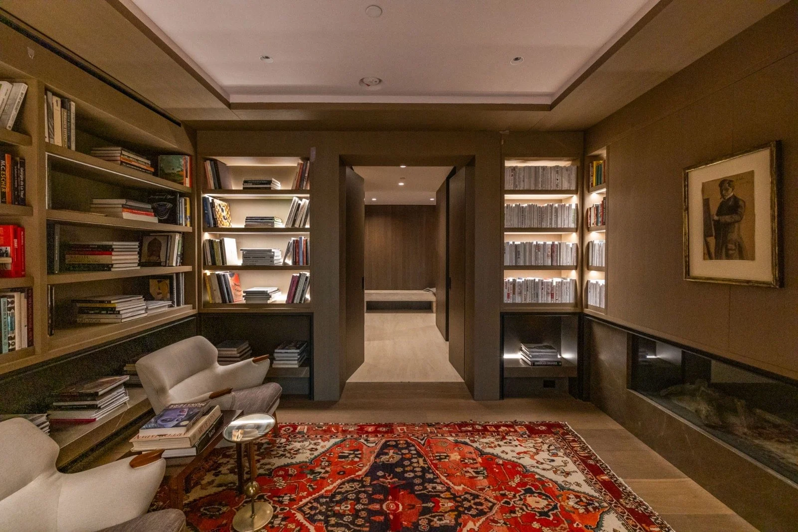 684Firth-Brentwood-CA-LA-Library-Reading-Room-Built-in-Bookcases-Turkish-Rug-Modern-Fireplace-Roderick-Builders-Modern-Home.JPG