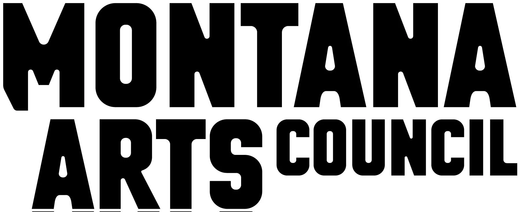 Bold black text reading 'Montana Arts Council' in a stacked layout.