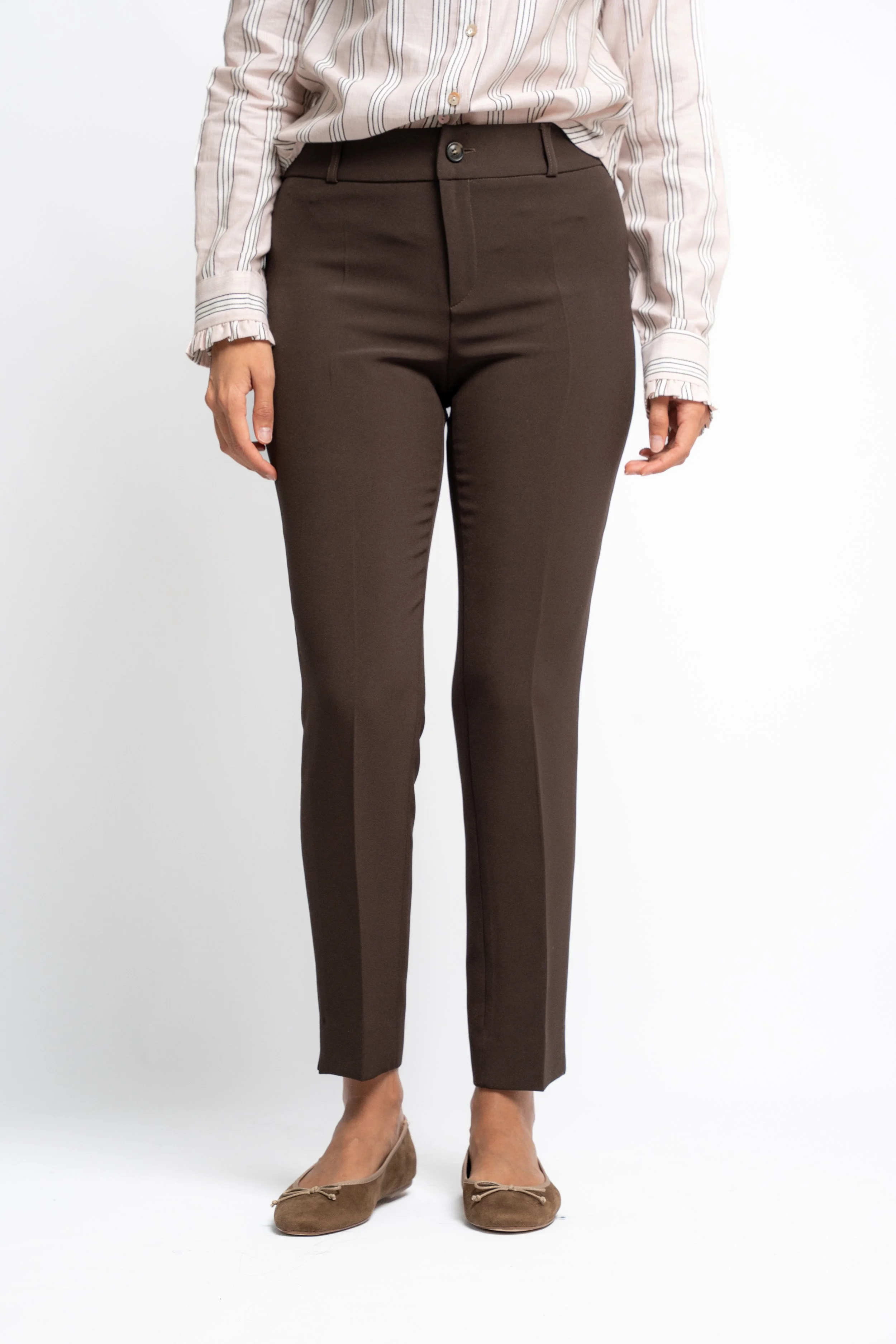 Pantalón Pitillo Marrón