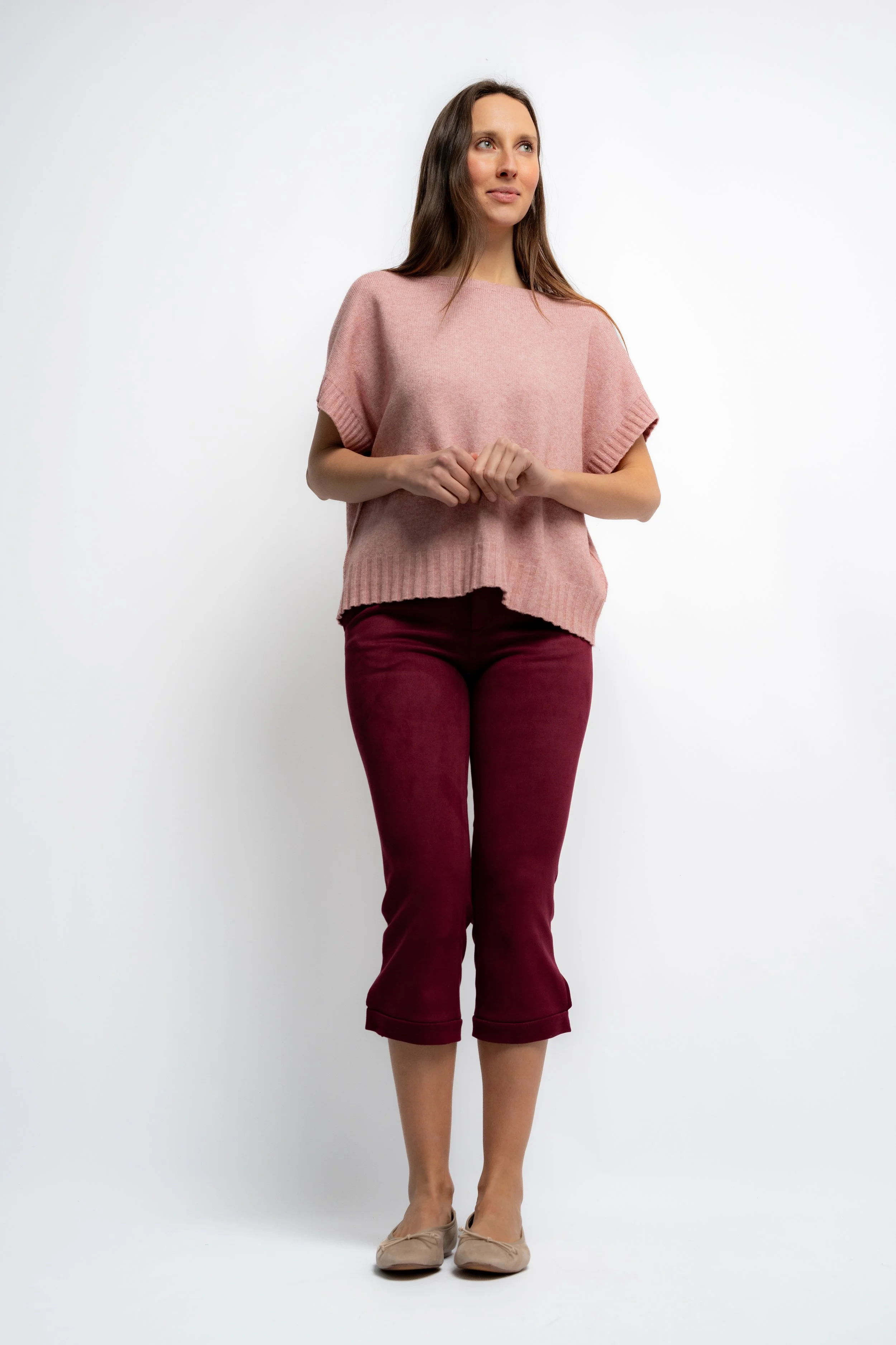 Pantalón Capri Antelina Granate