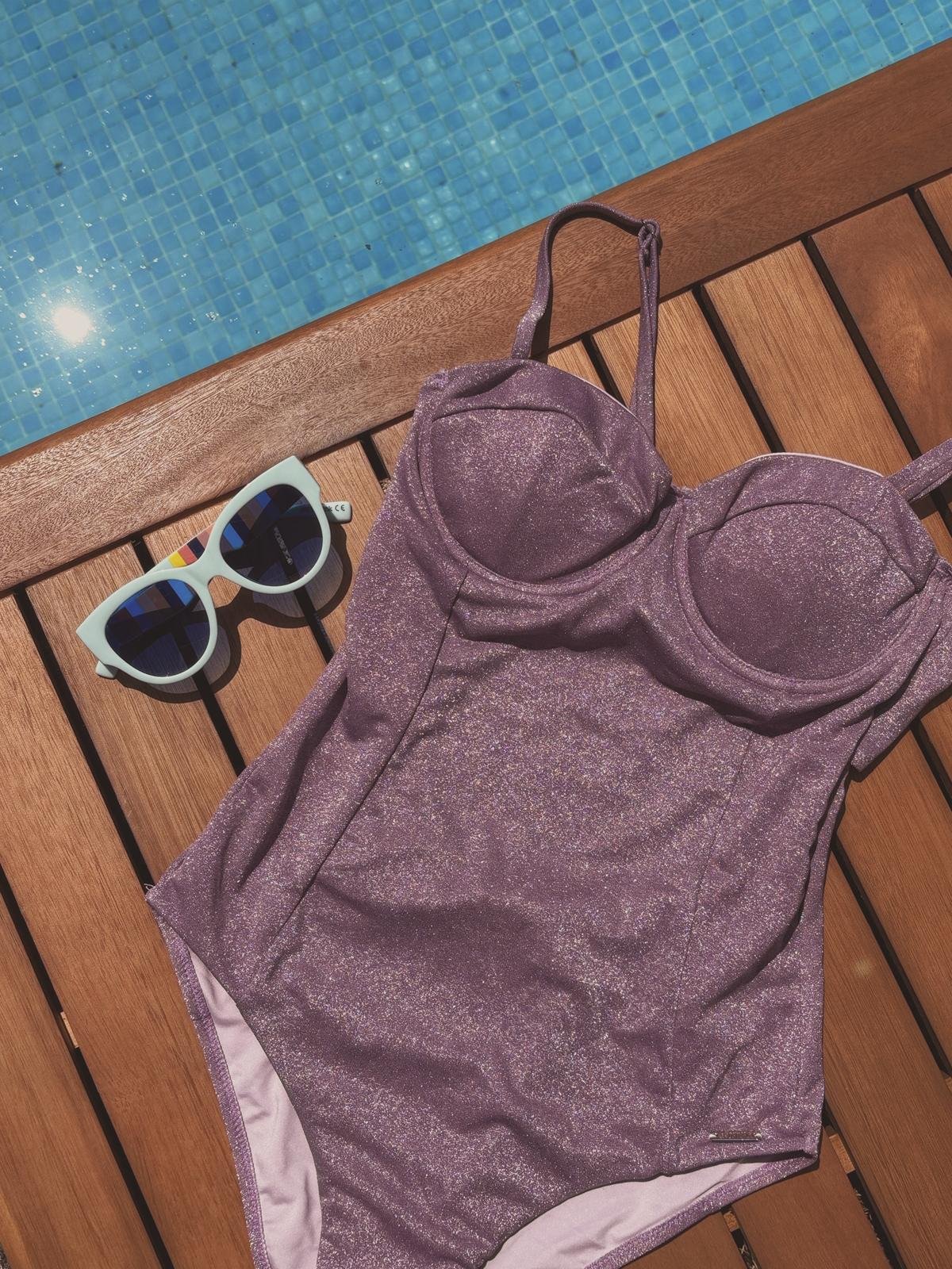 Bañador Lurex Lila