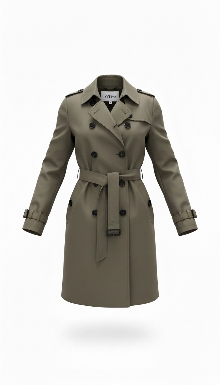 Gabardina Corta Caqui