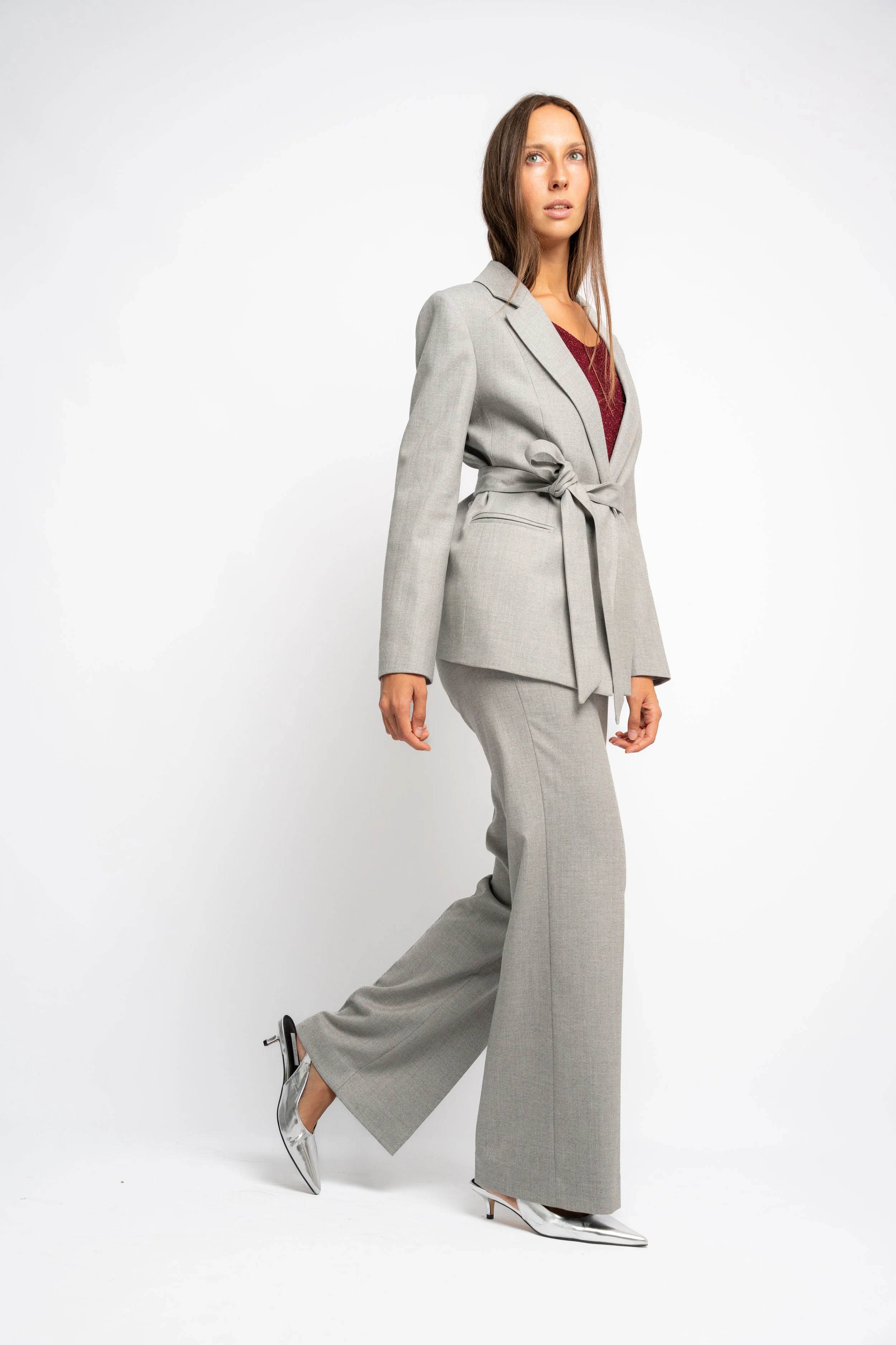 Pantalón Palazzo Espiga Gris