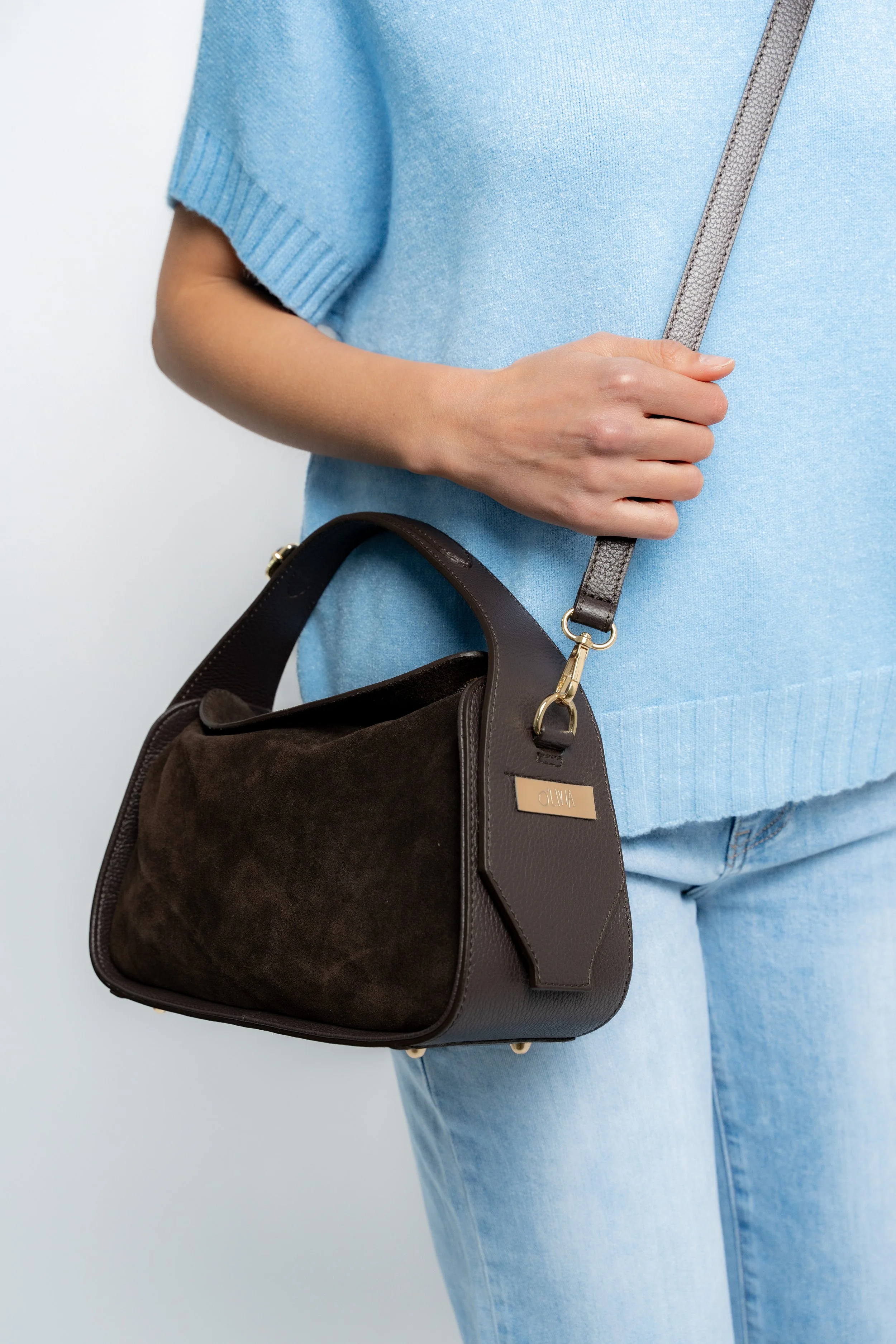 Bolso Baguette Marrón