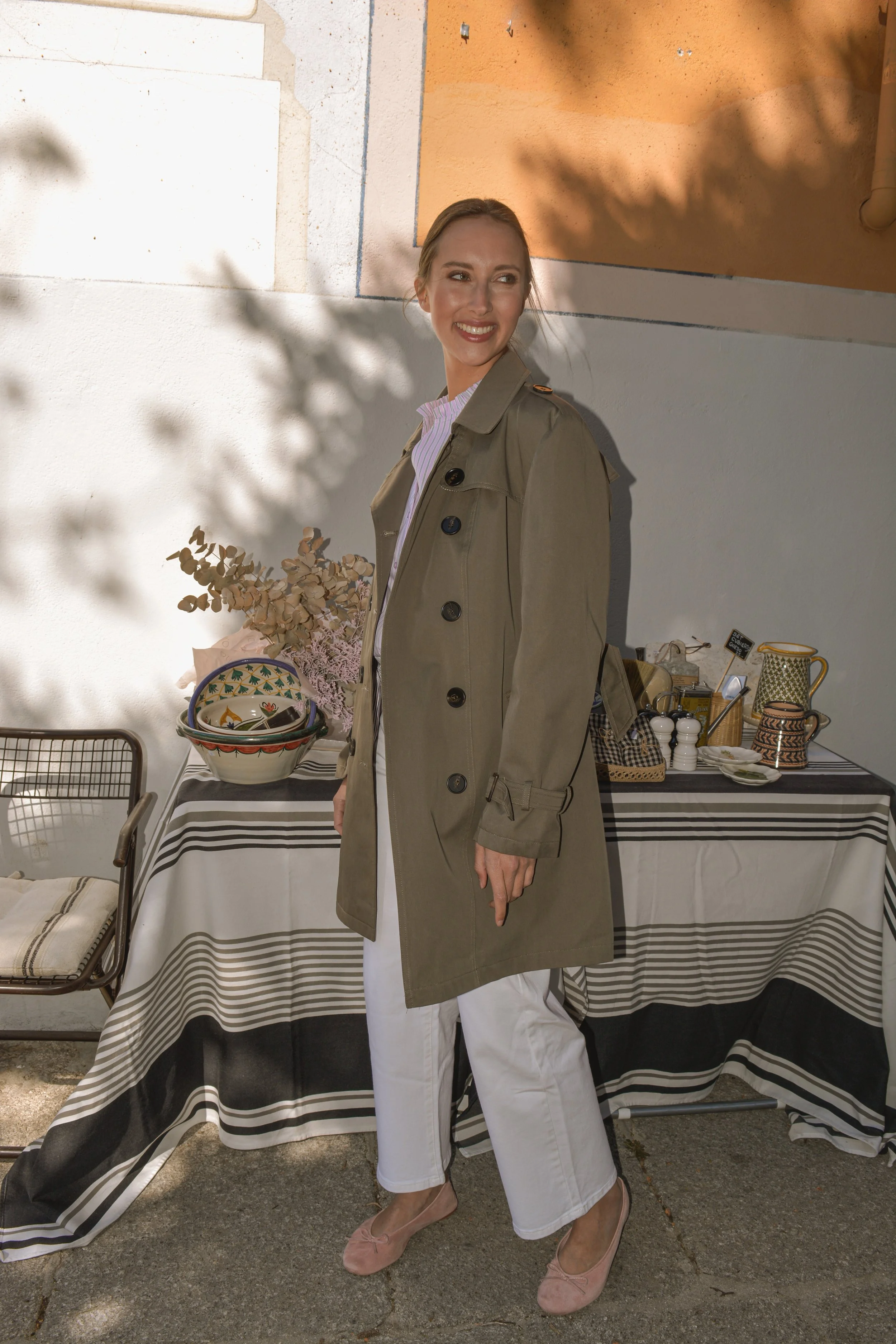 Gabardina Corta Caqui