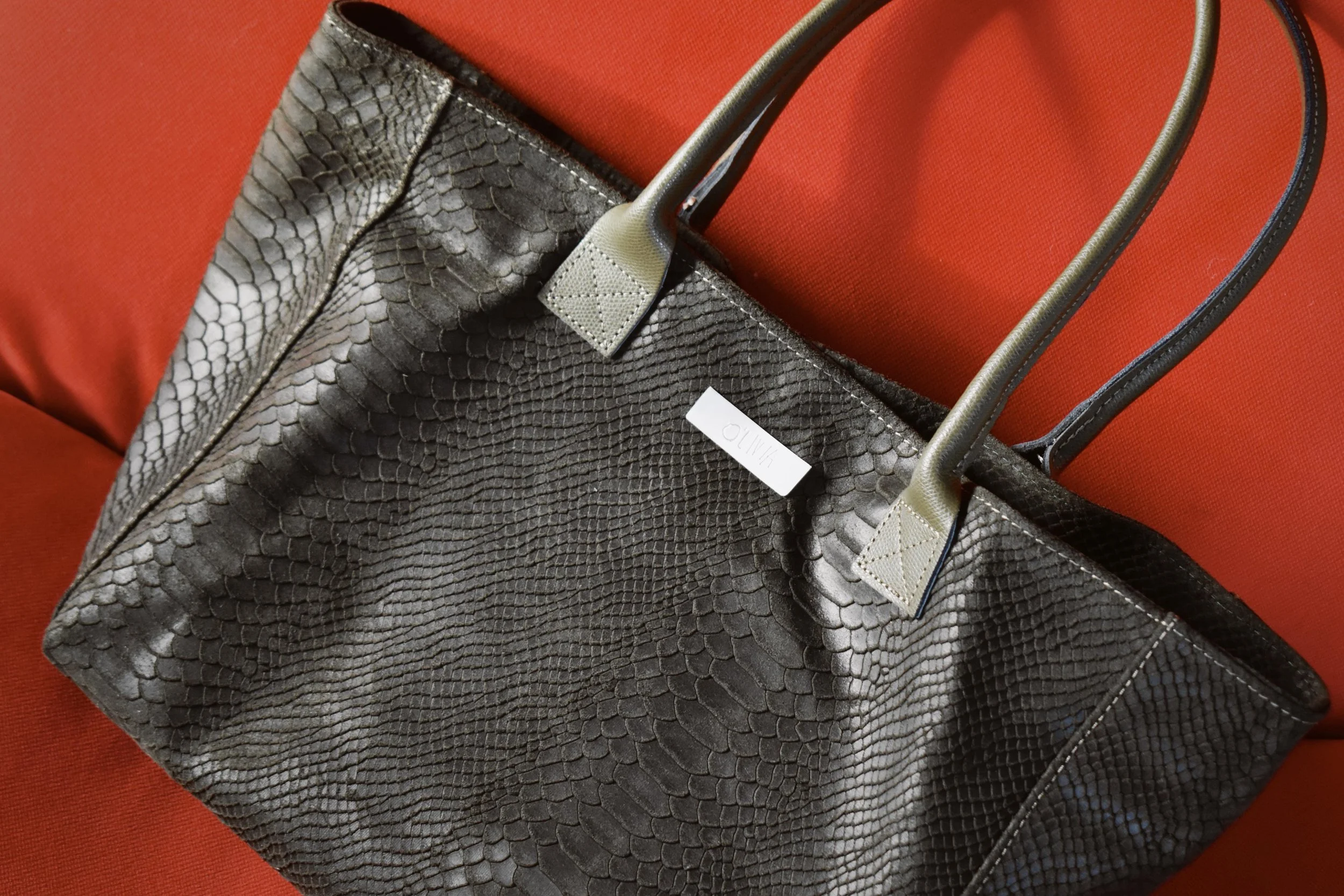 Bolso Grande Efecto Verde
