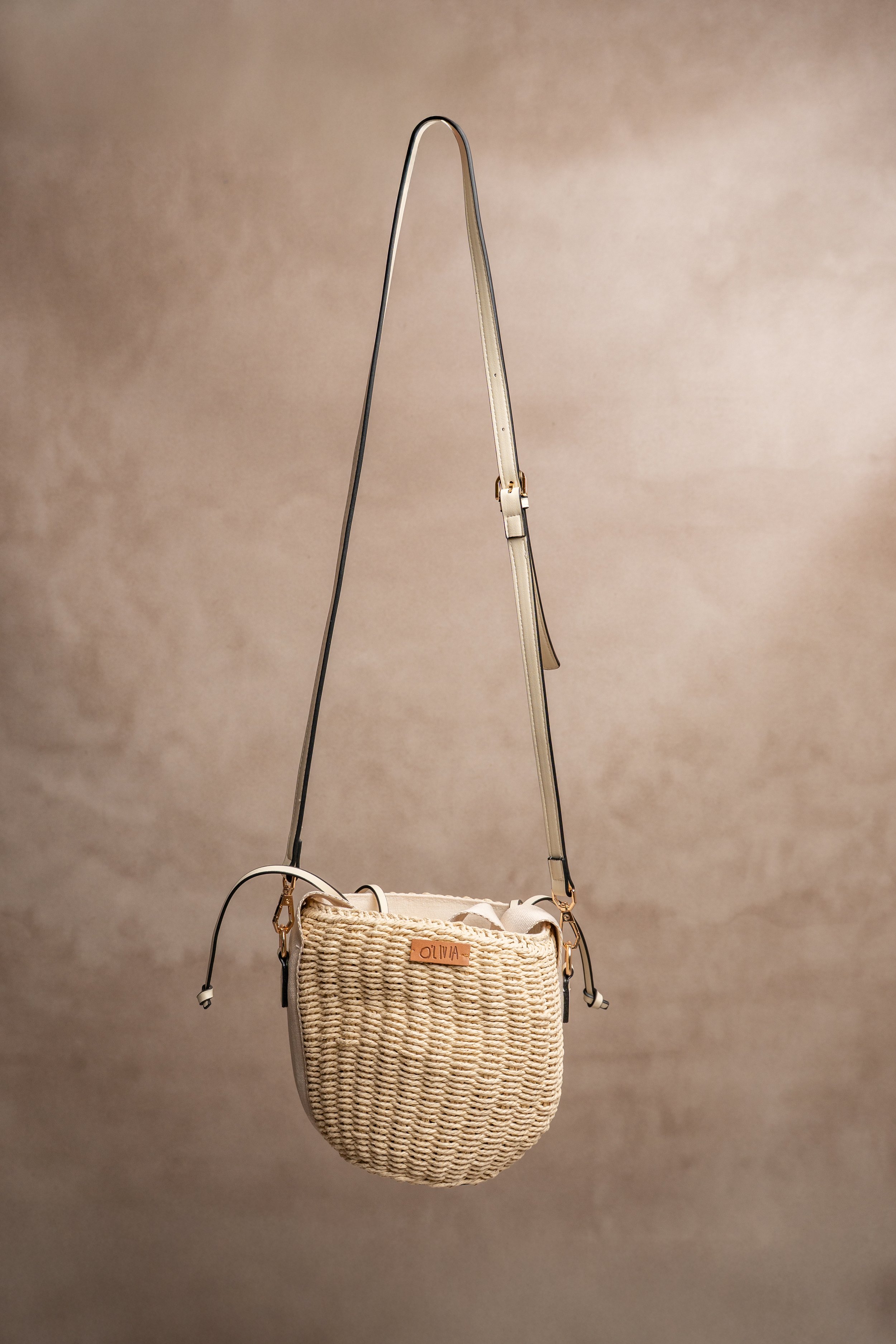Bolso Bolita Rafia Crudo