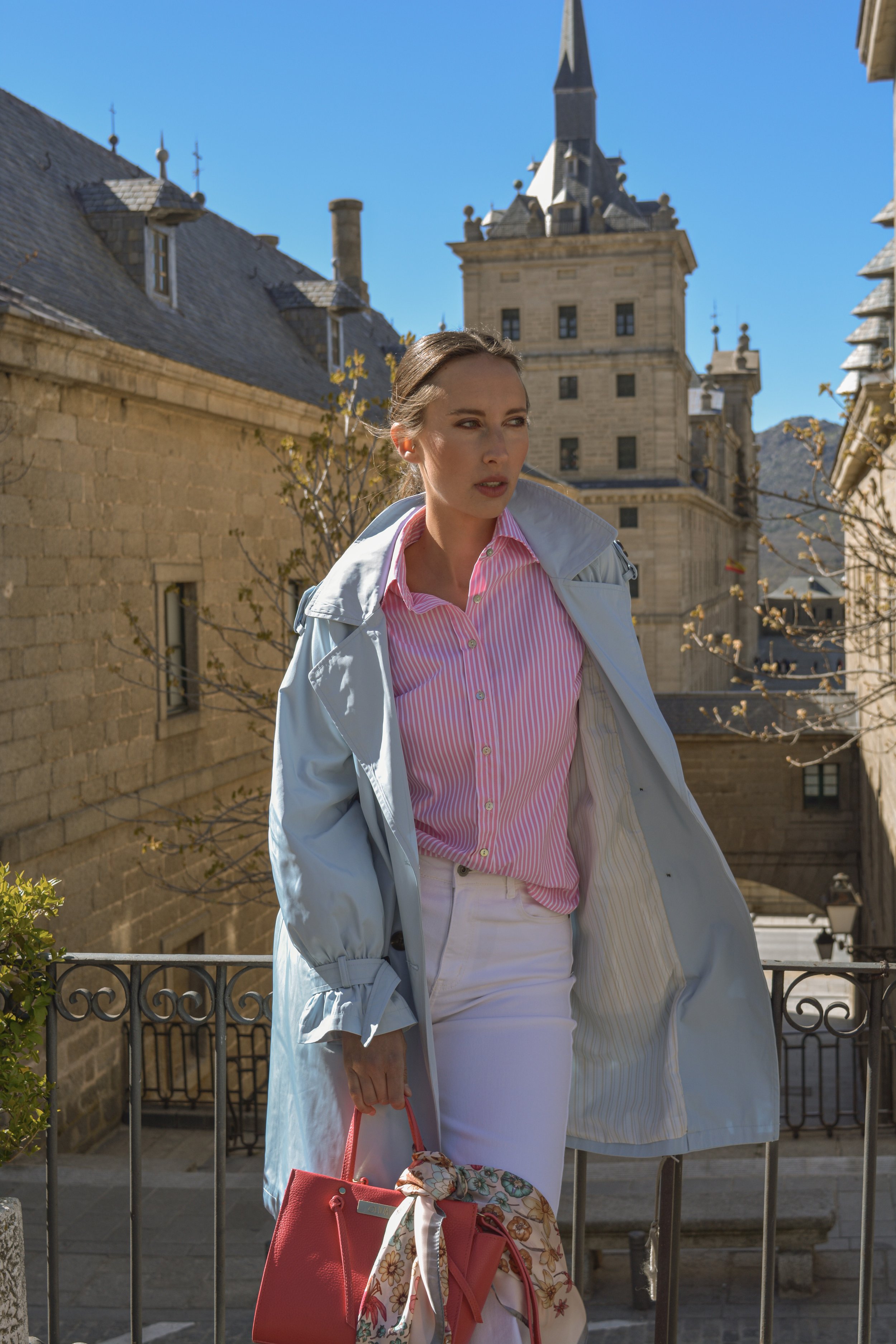 Camisa Básica Raya Rosa