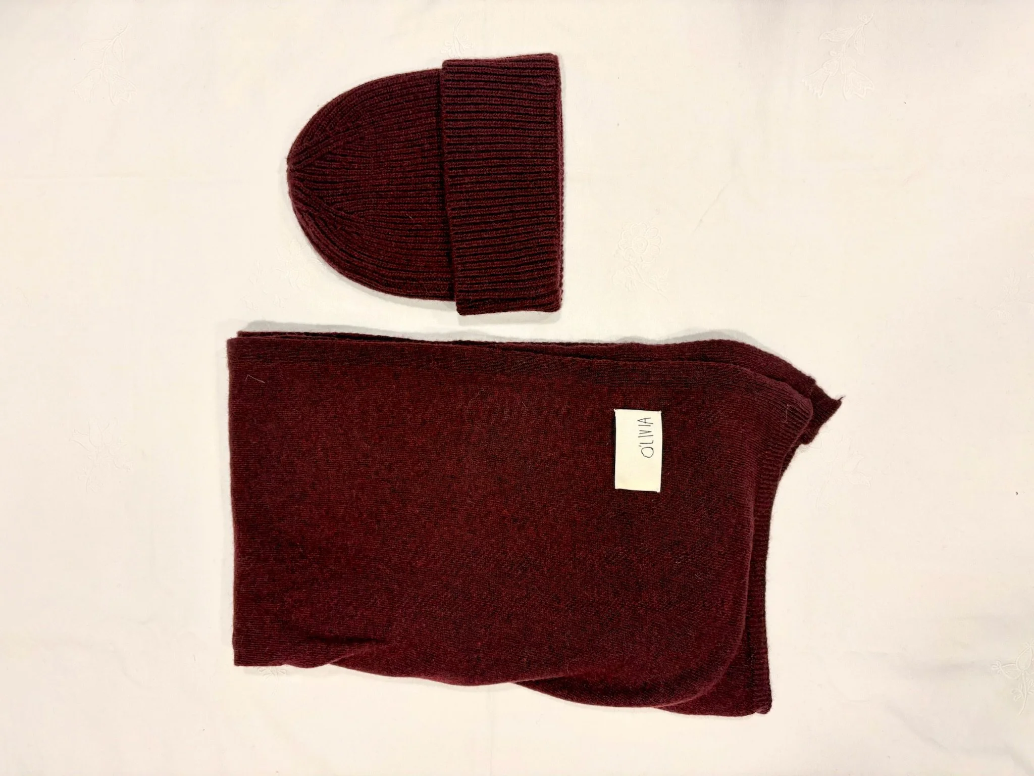 Bufanda y Gorro Granate