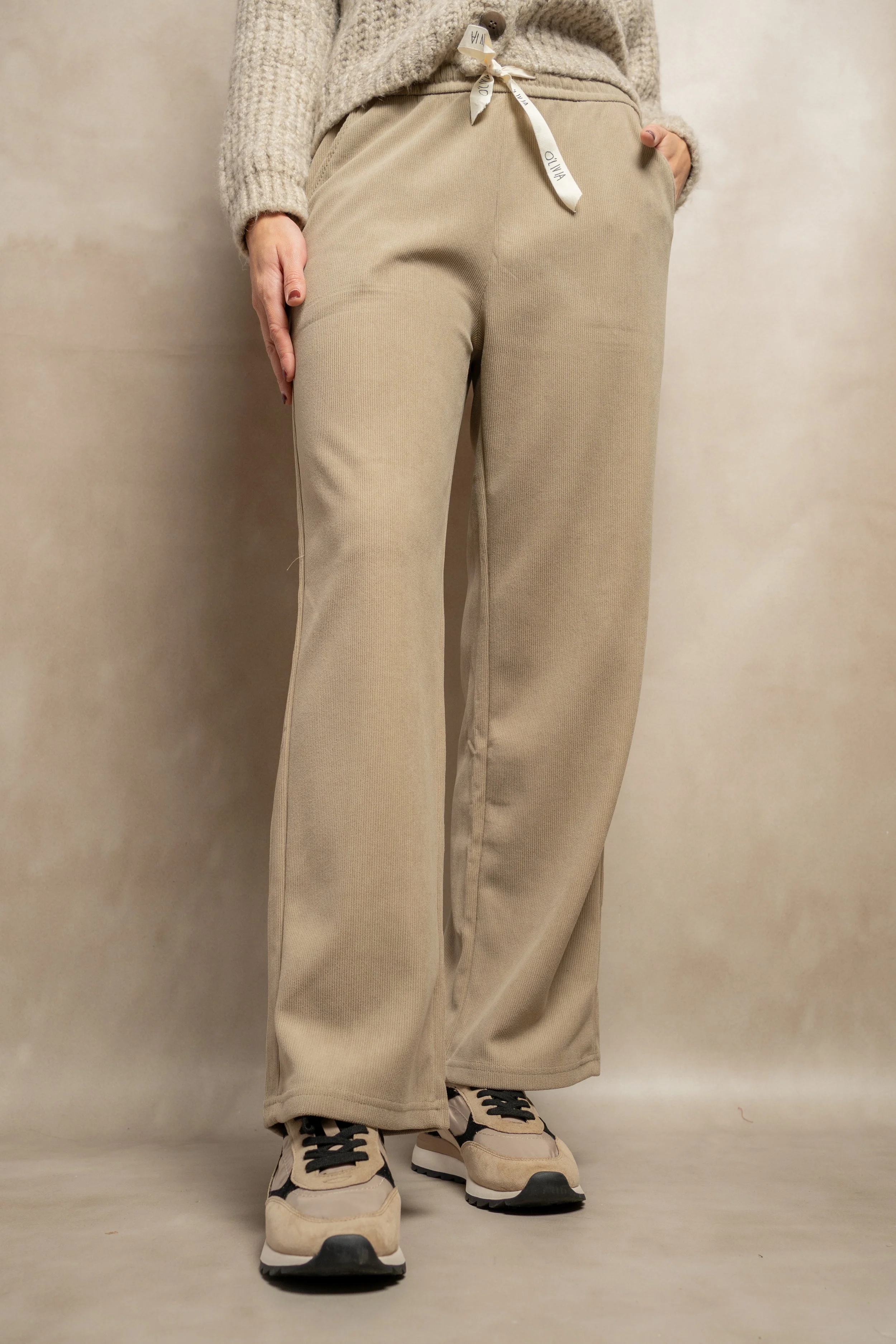 Pantalón Jogging Pana Recto Visón