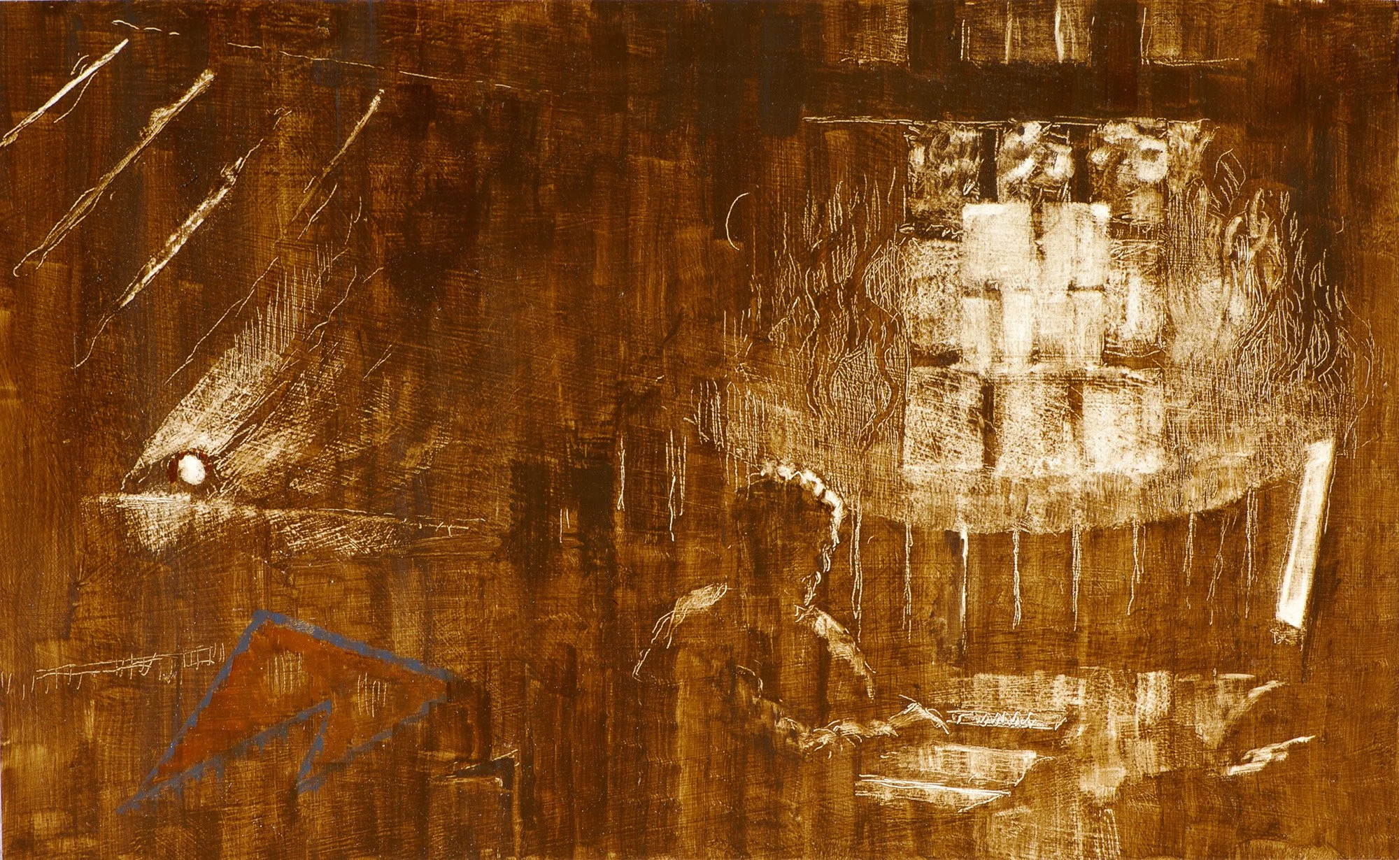 JB07 Phibbs in Meditation	Phibbs in Meditation, 2007, oil on panel, 9 x  14