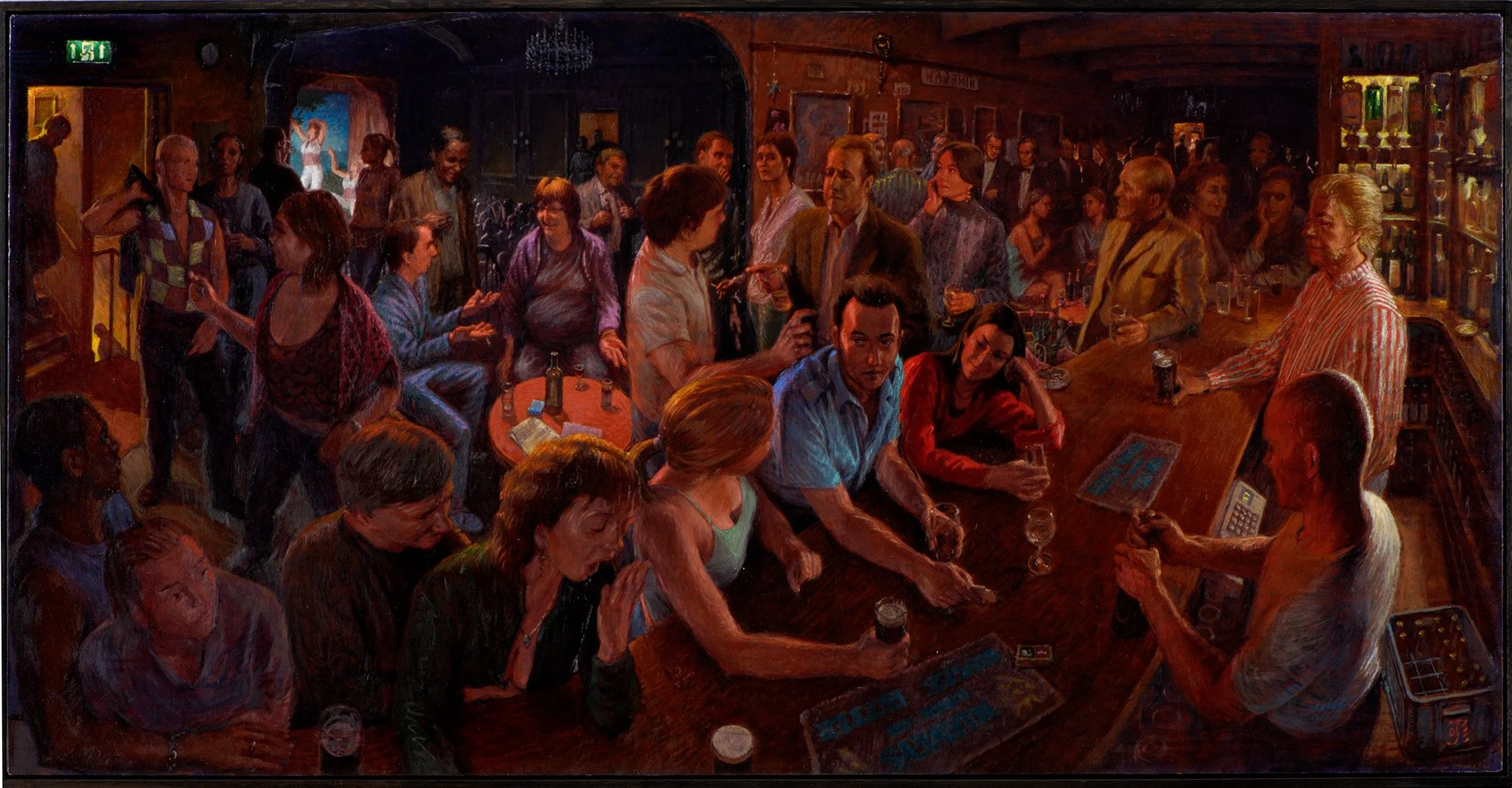 JB03 Beecham's	Beecham's, 2003, oil on canvas, 30 x 76