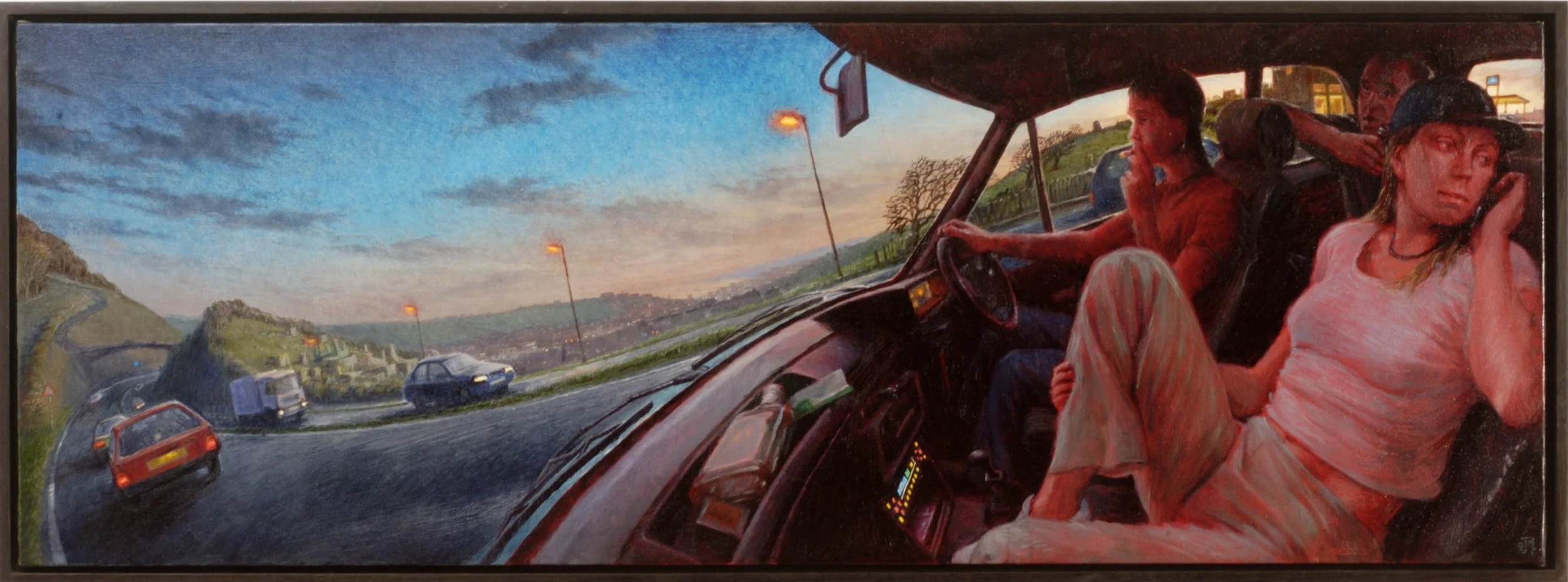 Hitting Brighton, 2002, oil on canvas, 14 x 40
