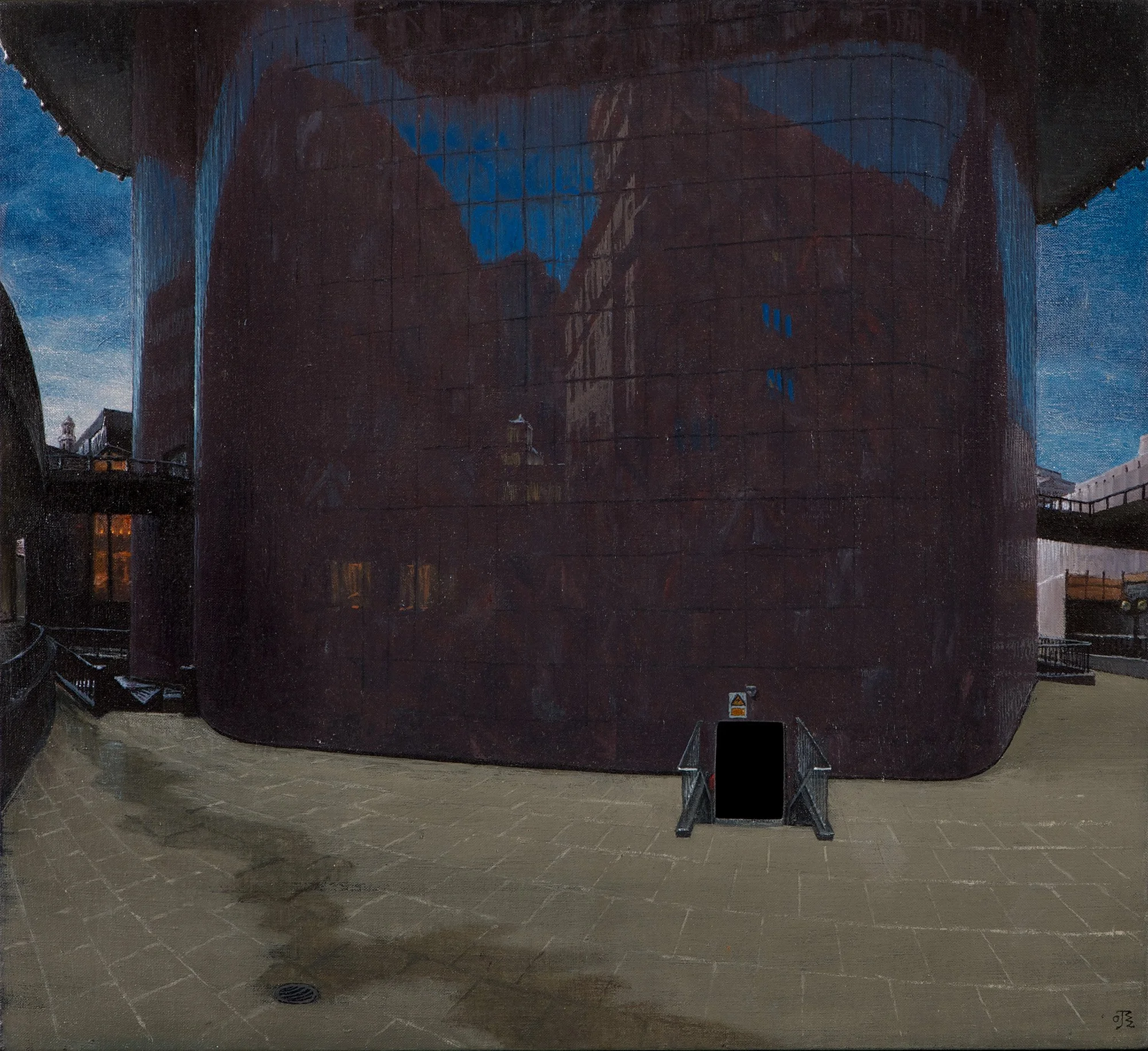 Foot of the Tower, 2002, oil on canvas, 18 x 19