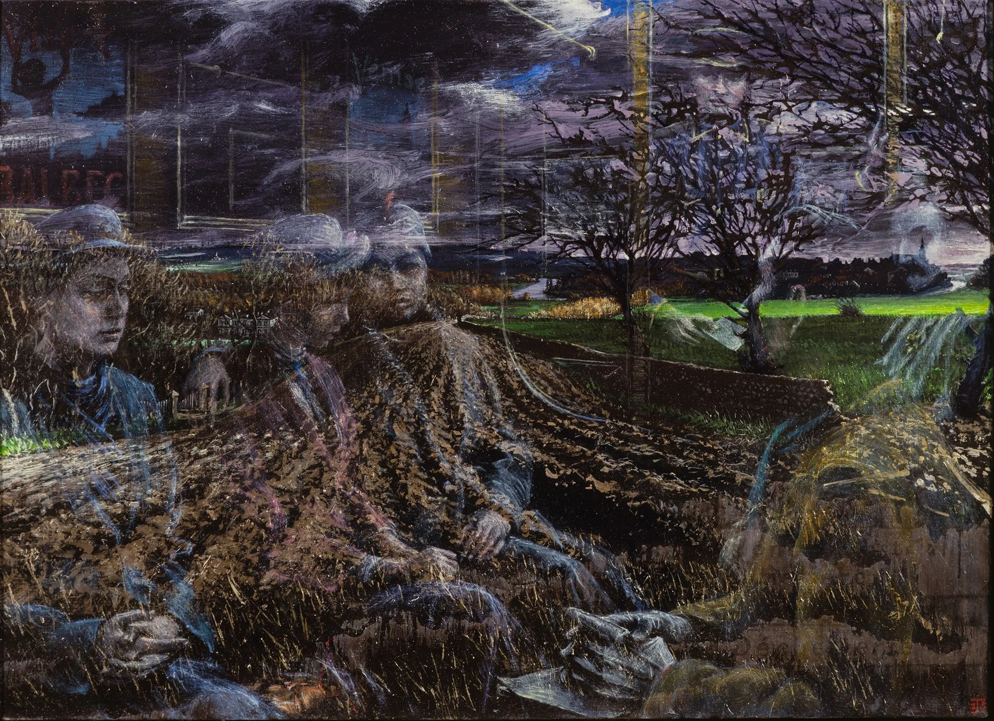 Proust: Vitrine, 2000, oil on canvas, 28 x 40