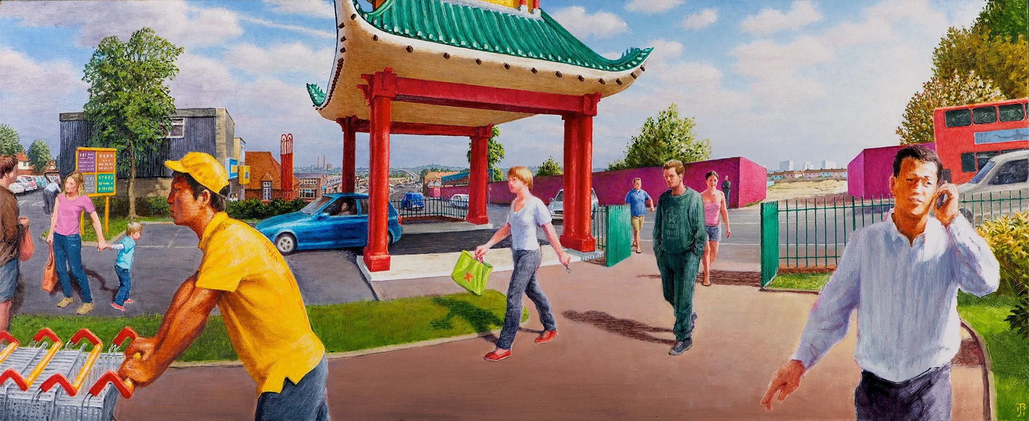 Wing Yip, 2011, oil on canvas, 18 x 40