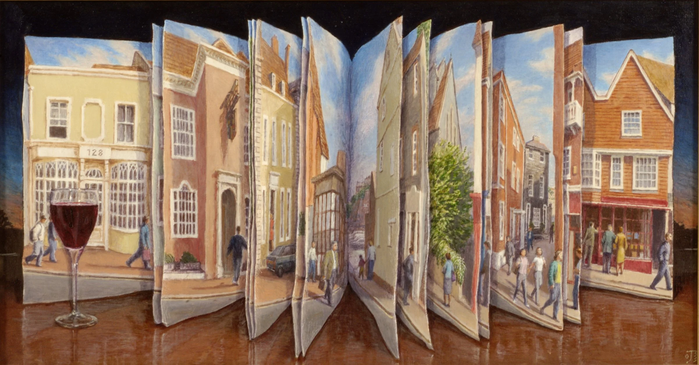 Shelley's Book, 2003, oil in canvas, 16 x 30