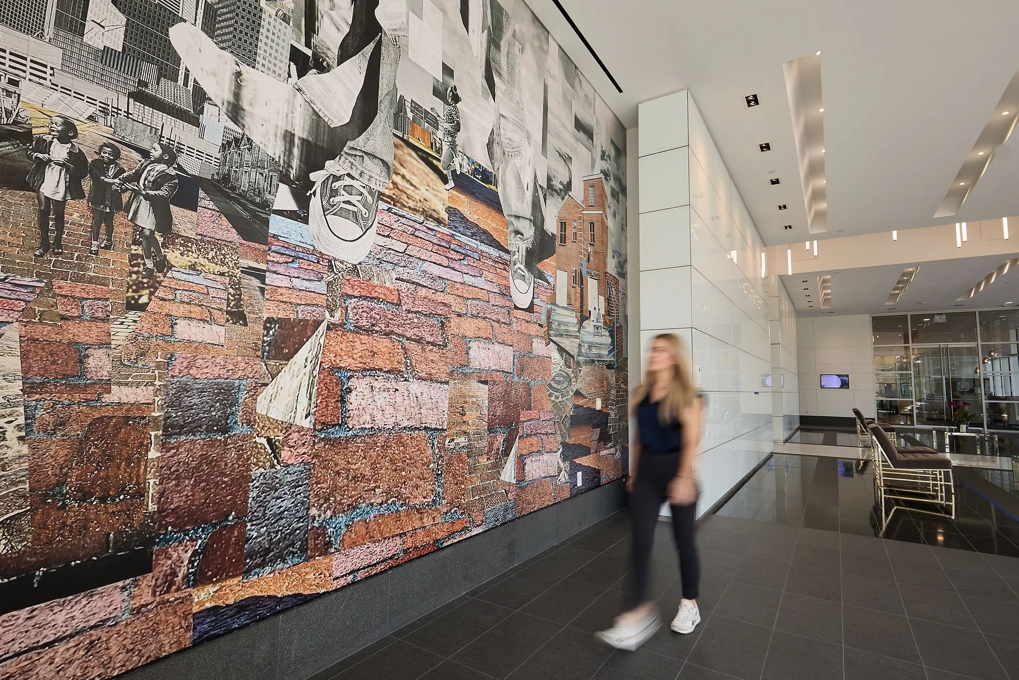 Hometown, Mural Installation at city Centre, photographed by Nicki Evans photography