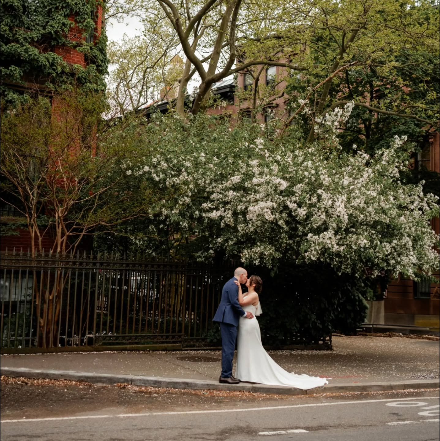 A few sweet couples moments with R + J enjoying Fort Greene before their wedding at @bacchusbistrowine! ⁠
⁠
Venue @bacchusbistrowine⁠
Florist @violethourflorals⁠
Cake/Dessert @tastecreme⁠
DJ @74events⁠
Hair &amp; Make-up: @Salon718 and @ellobeauty⁠
W
