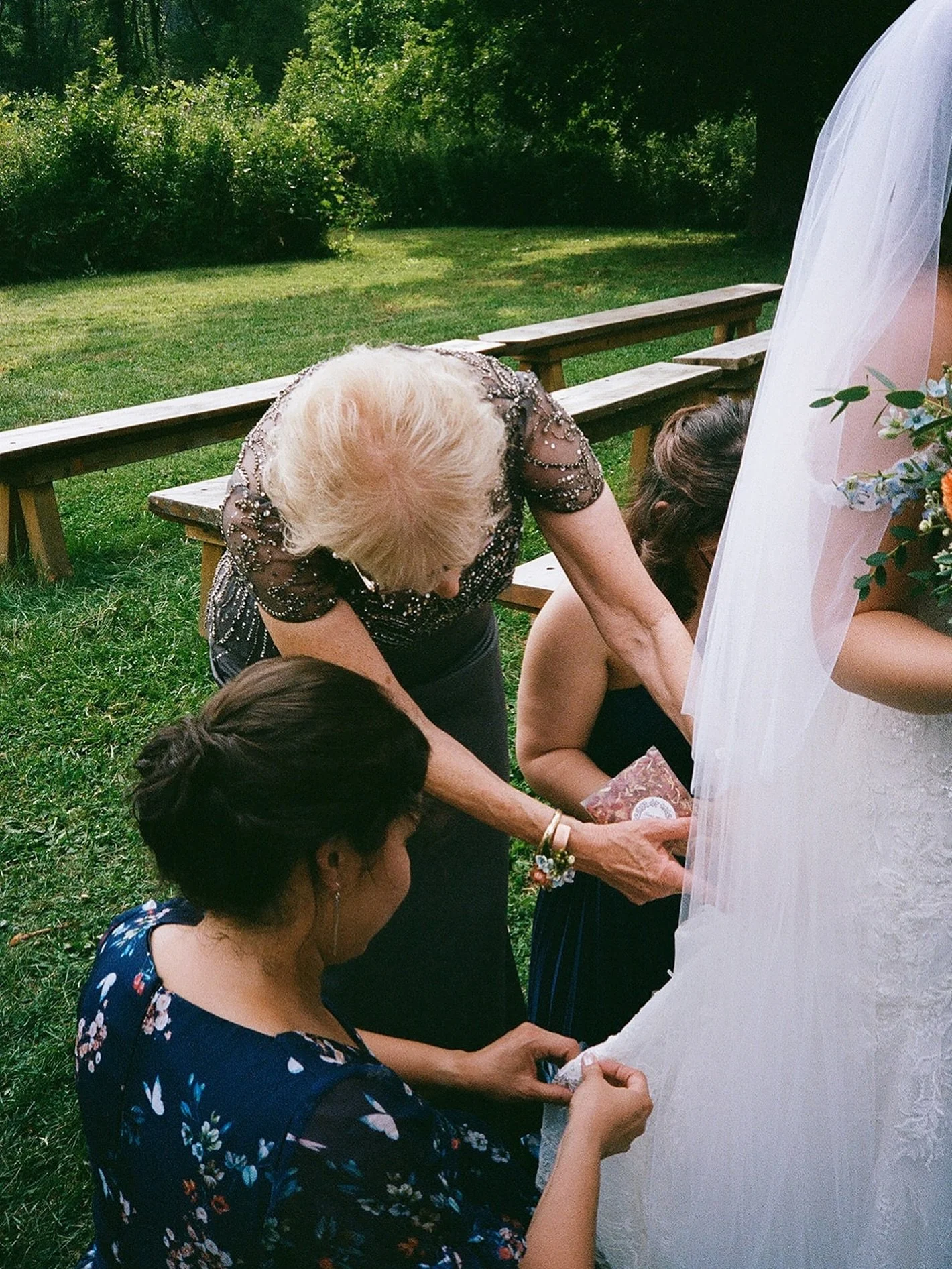 I love this sweet moment, Jen getting bustled up by the special women in her life. Captured on film :)⁠
⁠
nyc documentary wedding photographer, blooming hill wedding, nyc documentary wedding photography, ny documentary wedding photography, ny wedding