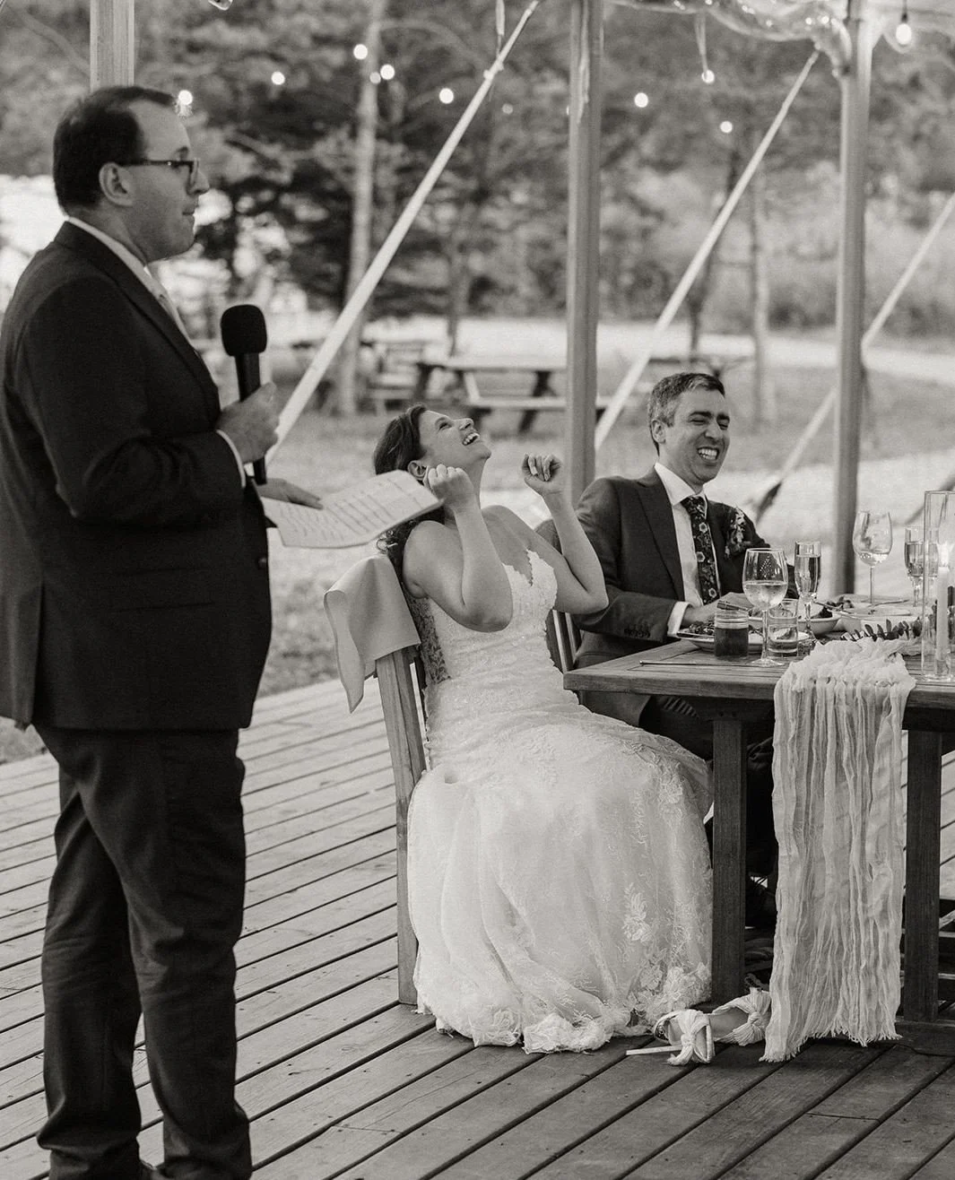 My take on speeches, like everything else about weddings, is take it or leave it. Don't feel pressured by everyone and their opinions. If you've got someone you WANT to give a speech, go for it! I love capturing all the laughter and tears. BUT, if yo