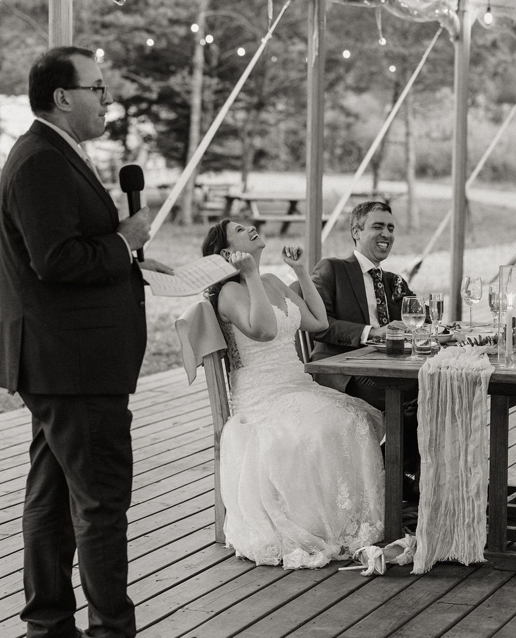 My take on speeches, like everything else about weddings, is take it or leave it. Don't feel pressured by everyone and their opinions. If you've got someone you WANT to give a speech, go for it! I love capturing all the laughter and tears. BUT, if yo