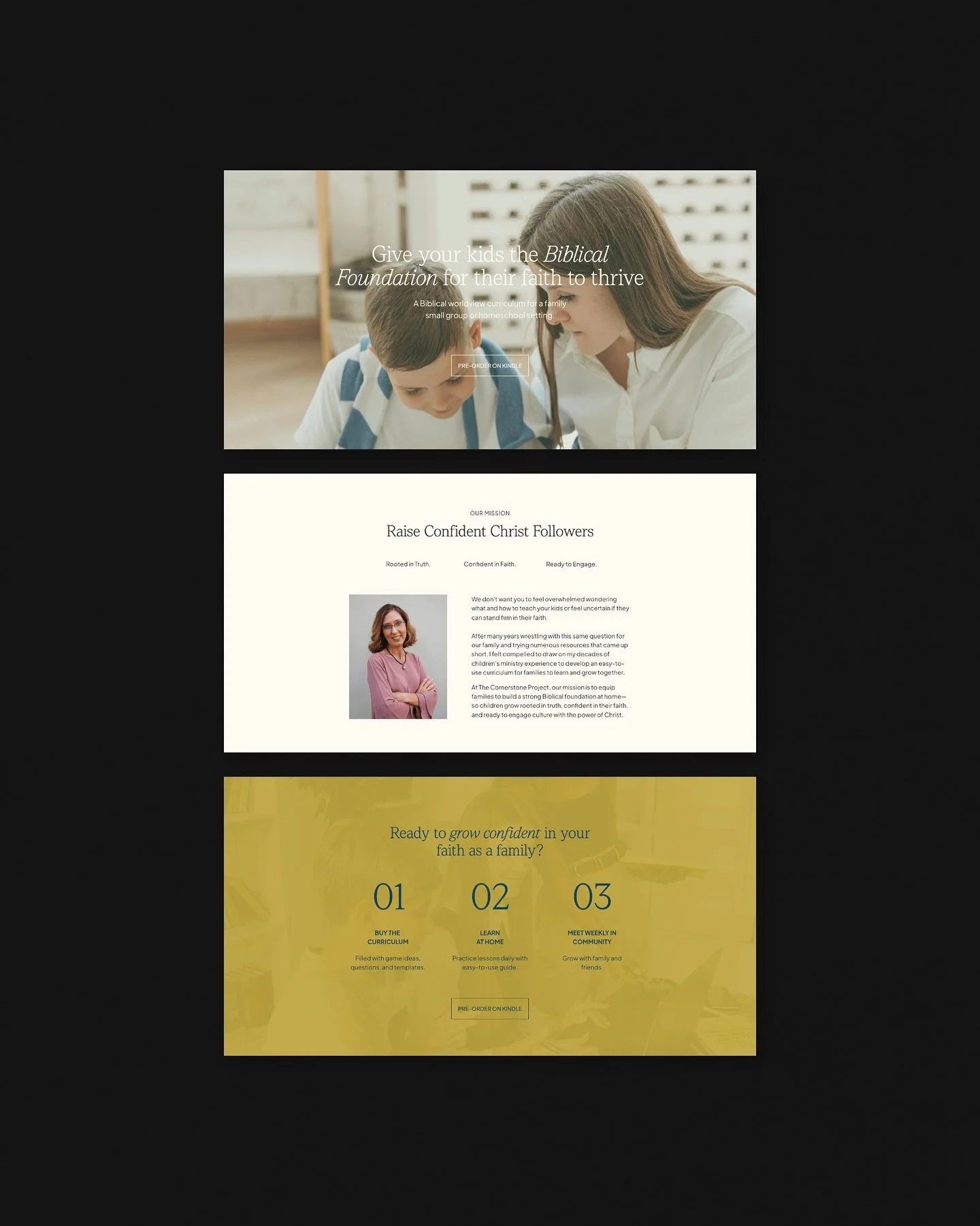Launched this website last month for The Cornerstone Project! Elizabeth created a homeschool Bible curriculum rooted in Scripture, and she needed a site that truly reflected the heart of what she&rsquo;s built. 📖

We kept her existing branding, but 