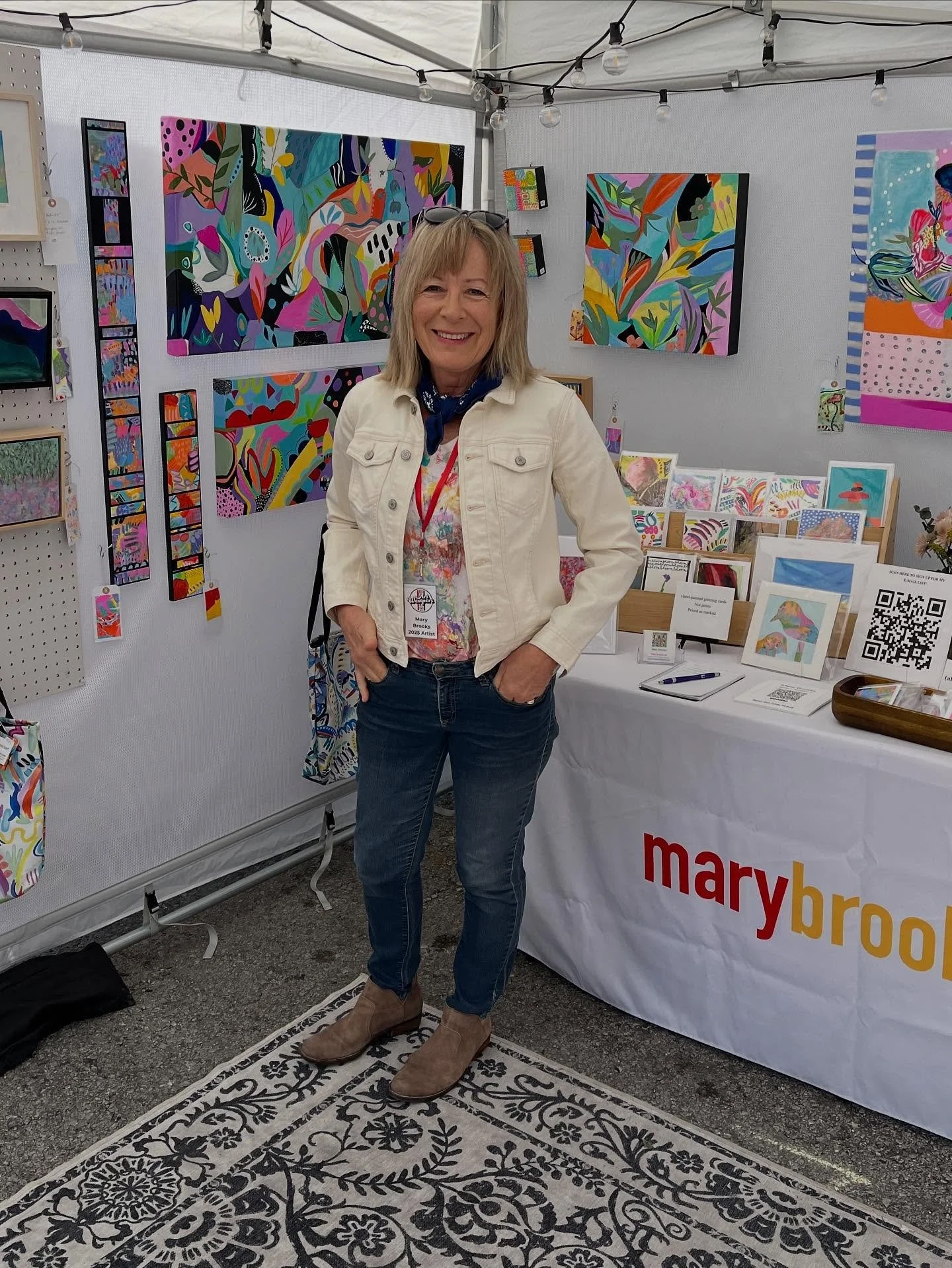 Day 2 of Westport 2025 starts now. Find me in booth 7 until 9 tonight. Details on my website. wwwmarybrooksart.com