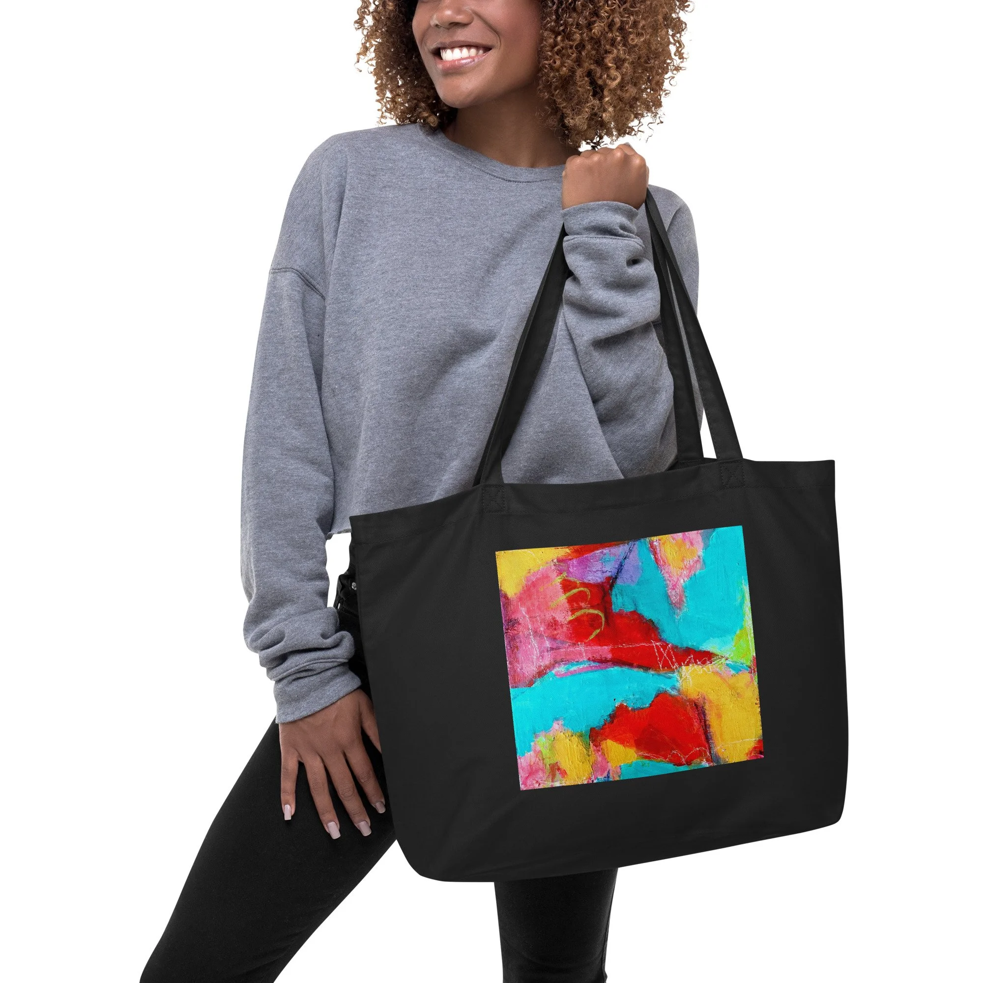 "Abstract #2" Large Organic Tote Bag
