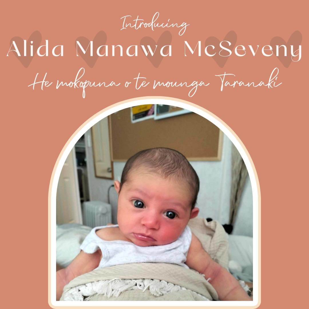 Introducing Alida Manawa McSeveny, daughter of Kristy and Wiremu -  who attended Hapū Wānanga in South Taranaki last year. Kristy and Wiremu&rsquo;s māmā also attended our Wānanga Wahakura earlier this year 🥰

Here&rsquo;s a beautiful message from K