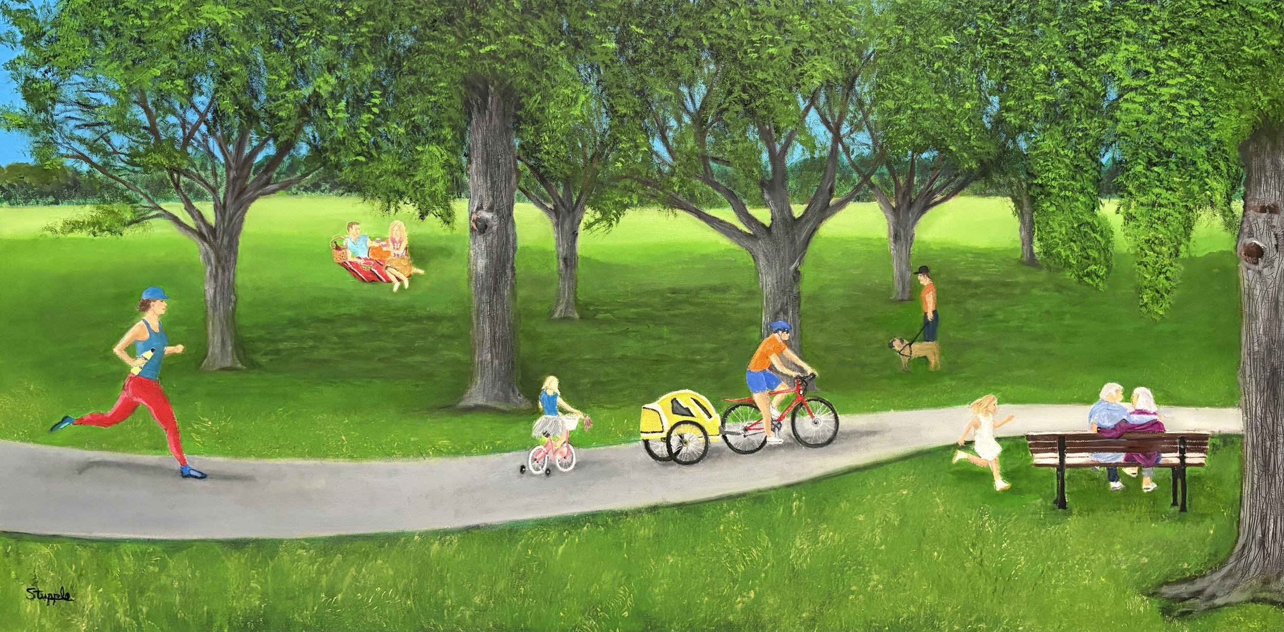 Life Park, Oil 48 x 24