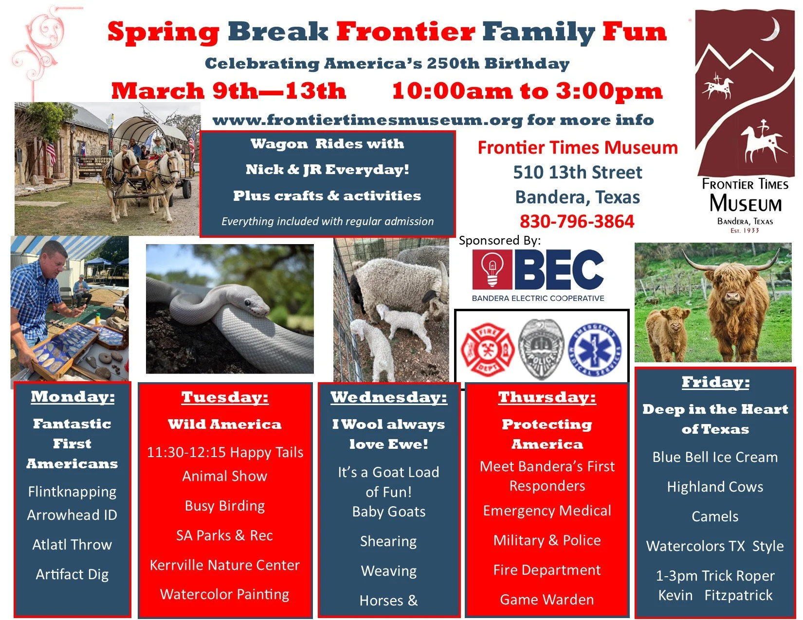 Frontier Family Fun Spring Break