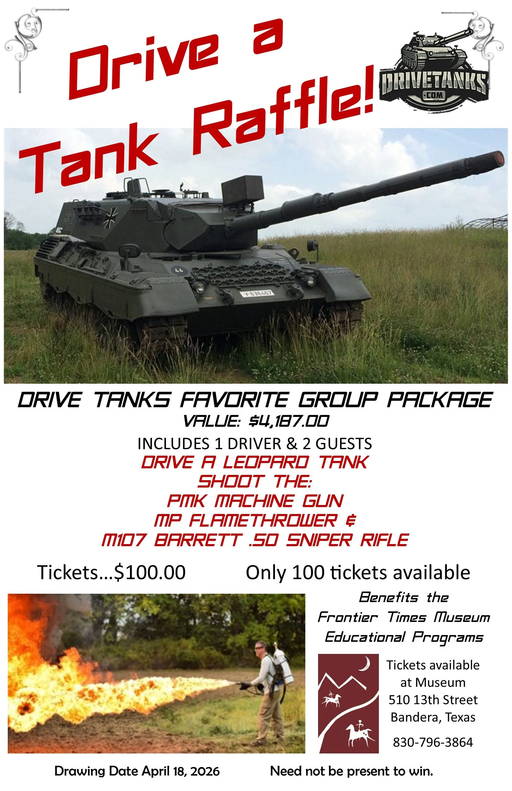 Drive a Tank Raffle