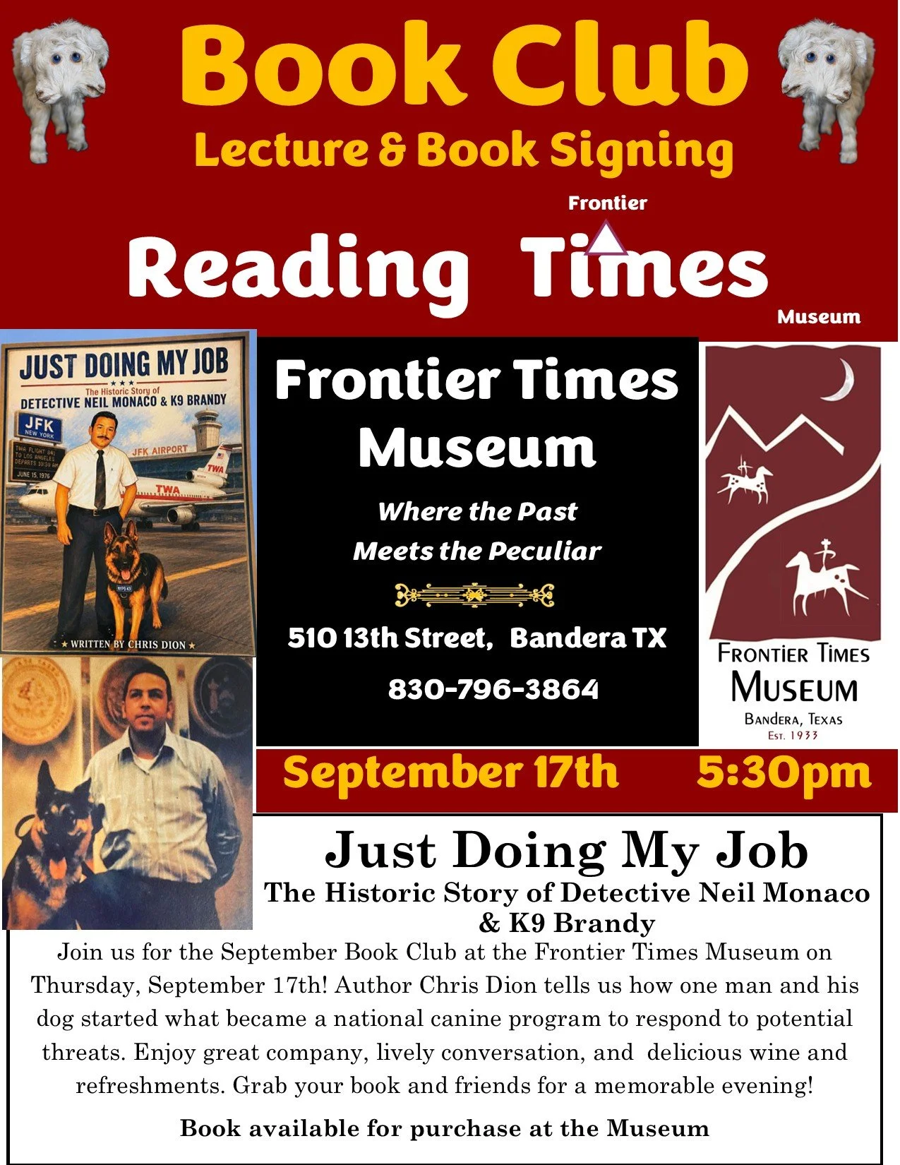 September Book Club Author Chris Dion
