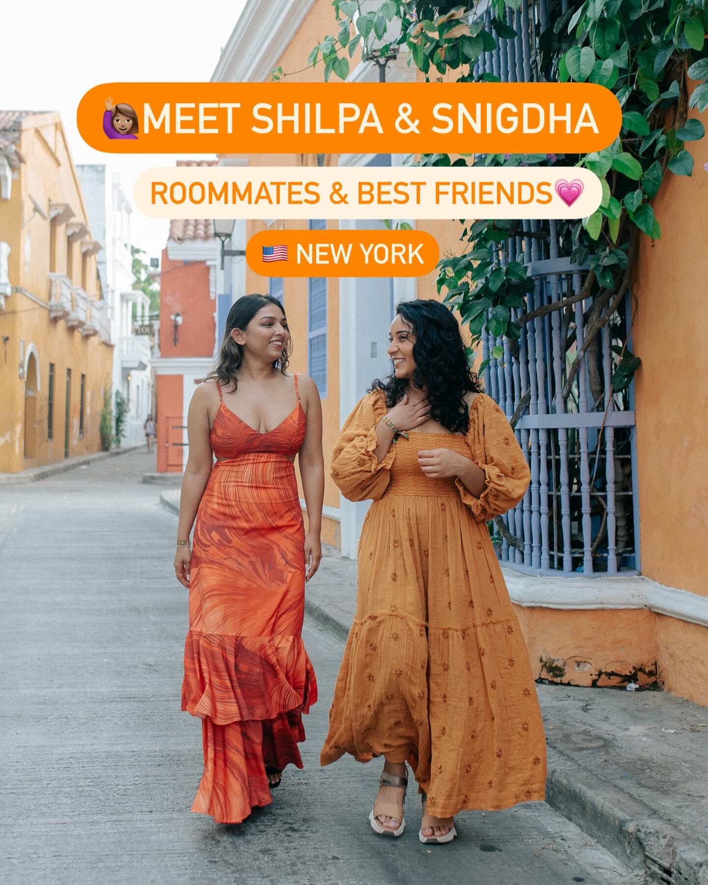 🧡Meet Our Travellers🧡

🙋🏽&zwj;♀️Hi! Shilpa and Snigdha here &mdash; best friends, roommates and travel buddies! We&rsquo;re originally from California but we live in New York and have traveled together from LA to London to Brussels to Amsterdam a