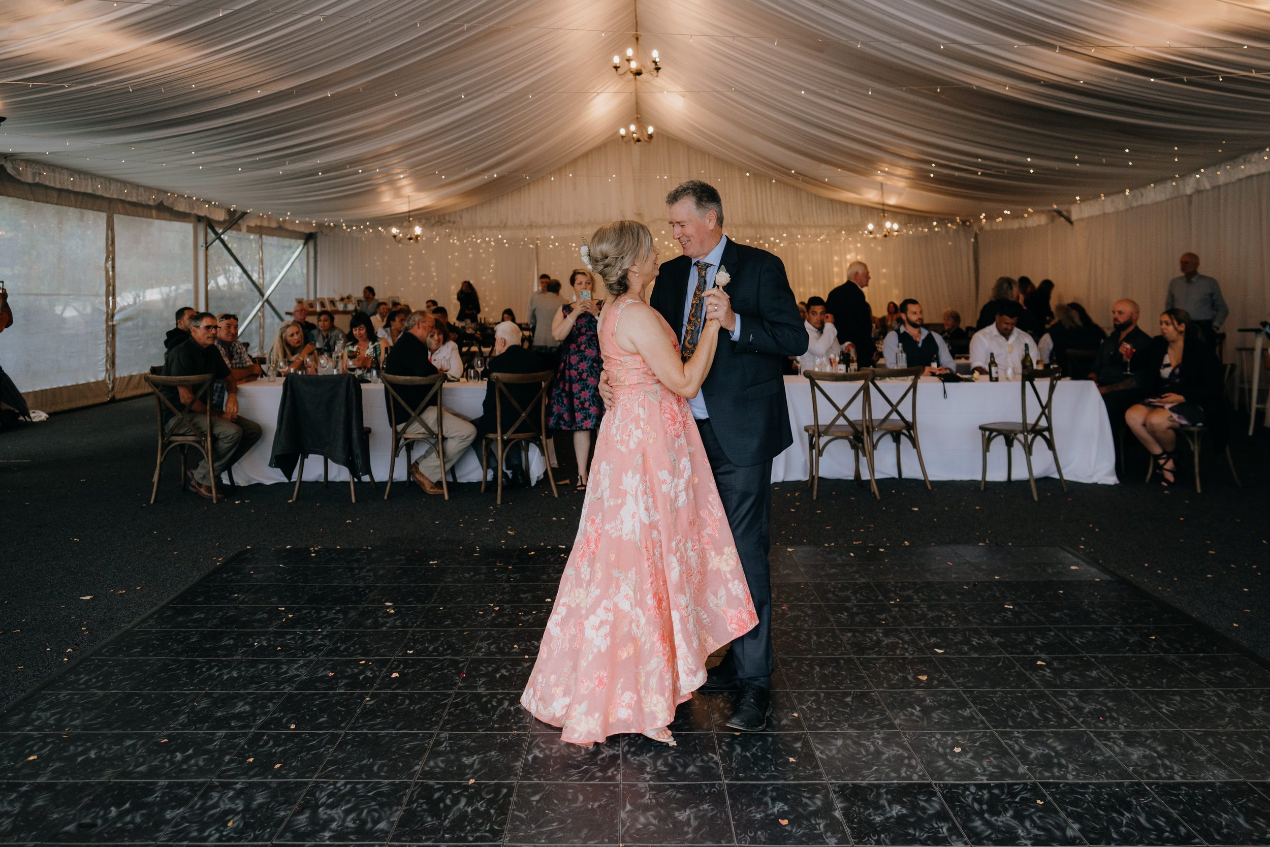  Couple dancing at Longfords Estate Lake Okareka Wedding 