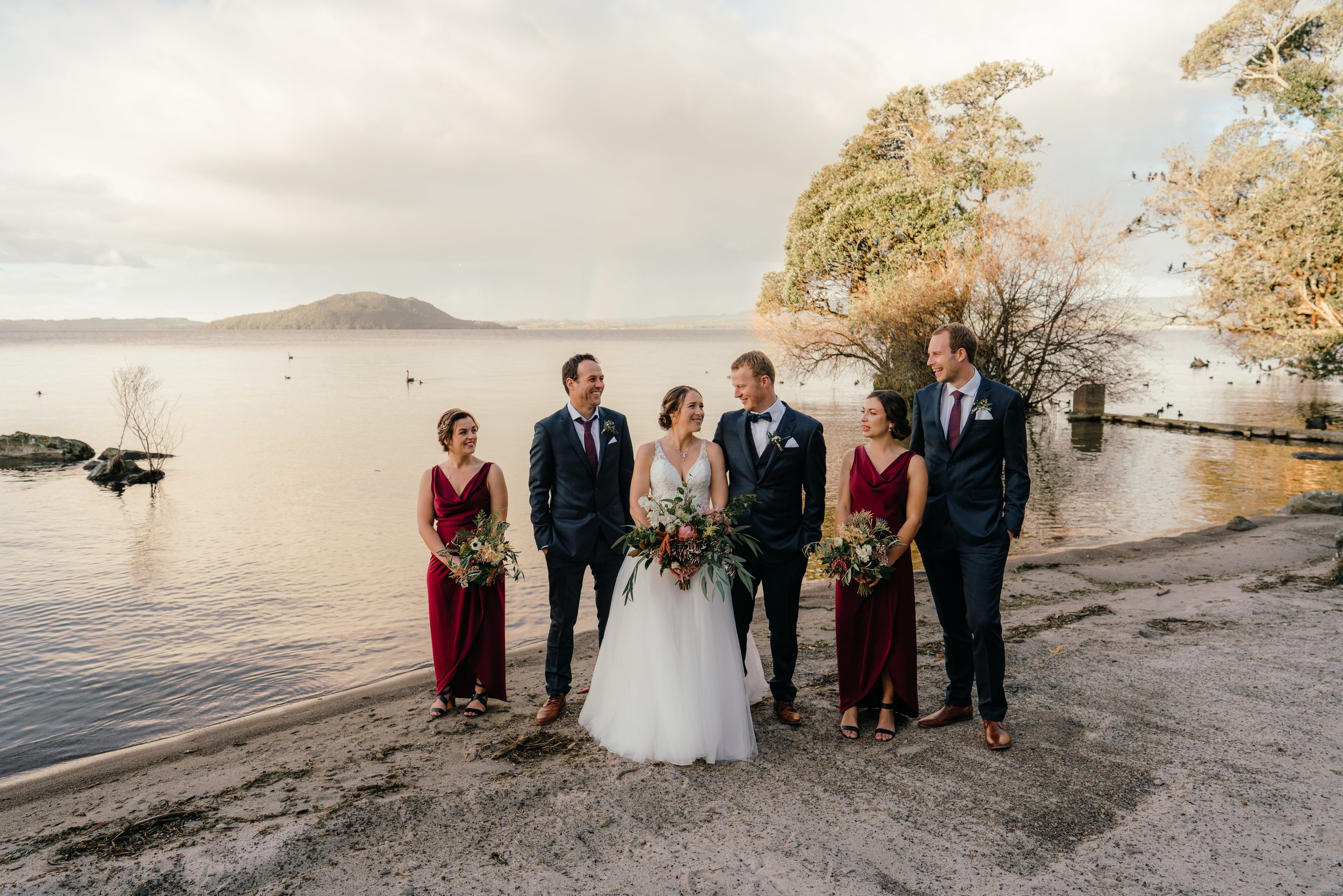  Bridal Party at On the Point Lake Rotorua 
