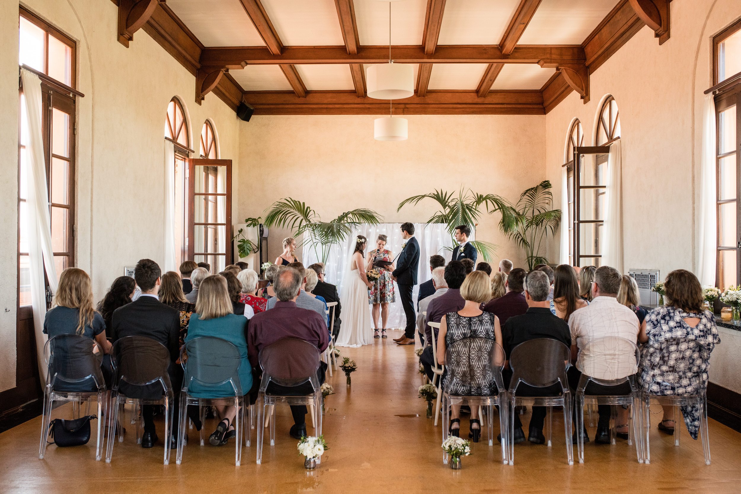  Wedding Ceremony in the Social Room at The Blue Baths in Rotorua 