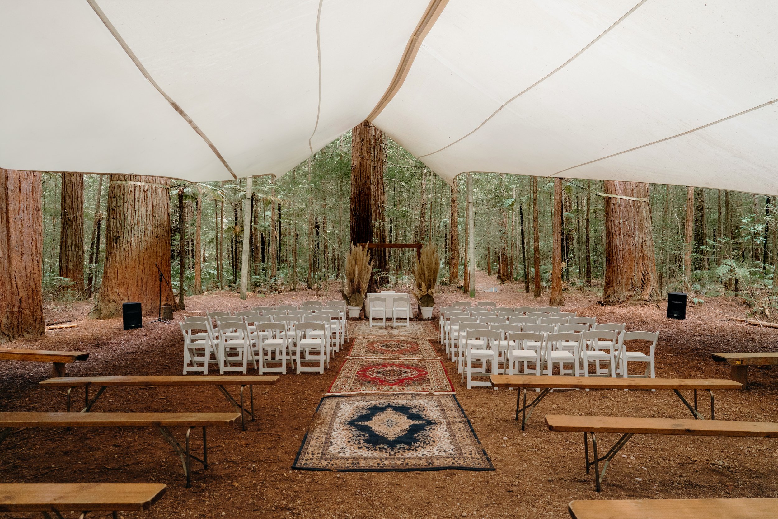  Wedding Ceremony under the Sails at The Redwoods in Rotorua 