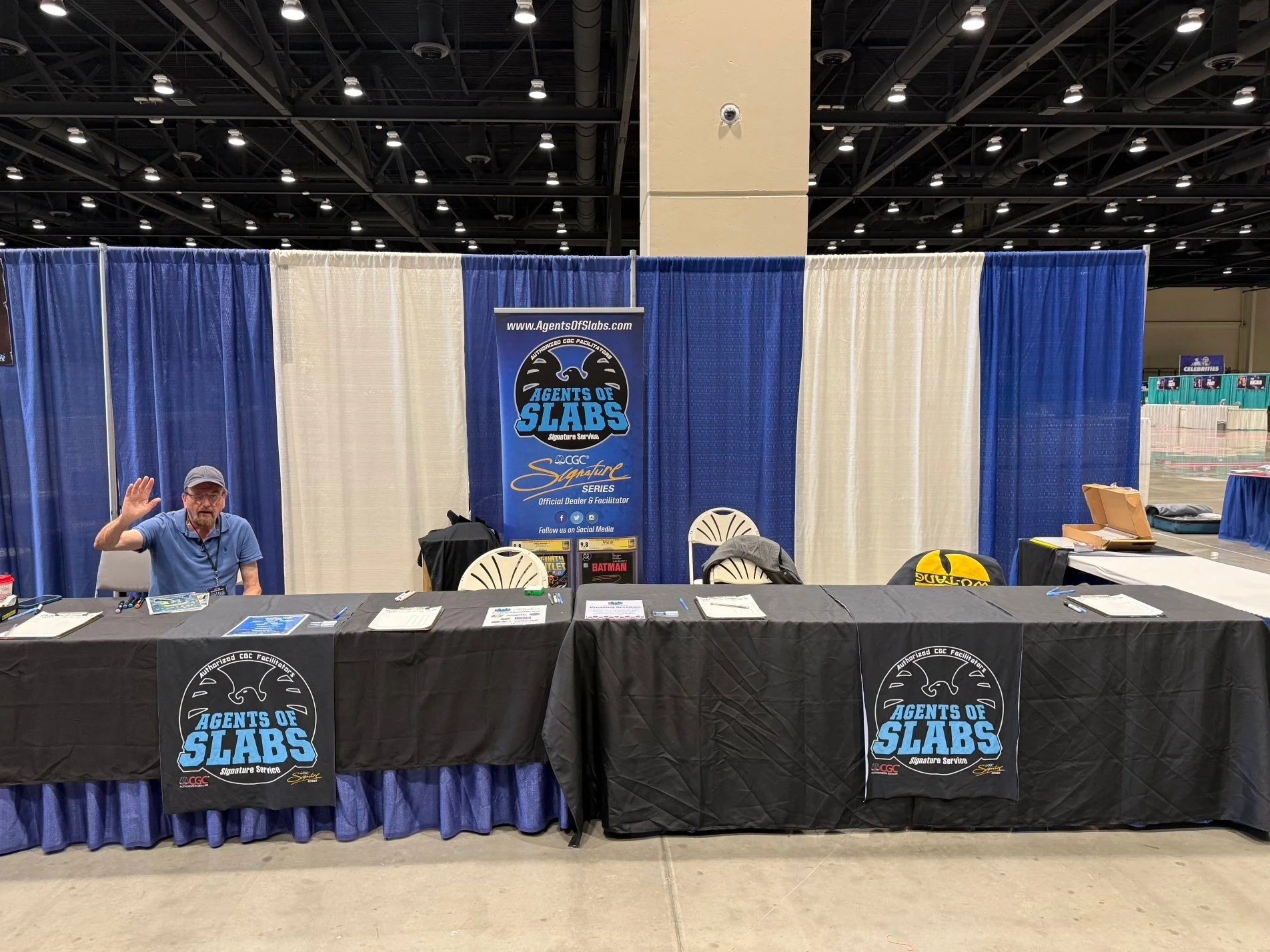 The Agents of Slabs alis all set up at GalaxyCon Oklahoma City! We are the exclusive on-site CGC signature Series facilitator for this event! Stop by at Booth 1031 and see Tony and the rest of the gang who  will be thrilled to help you with all your 