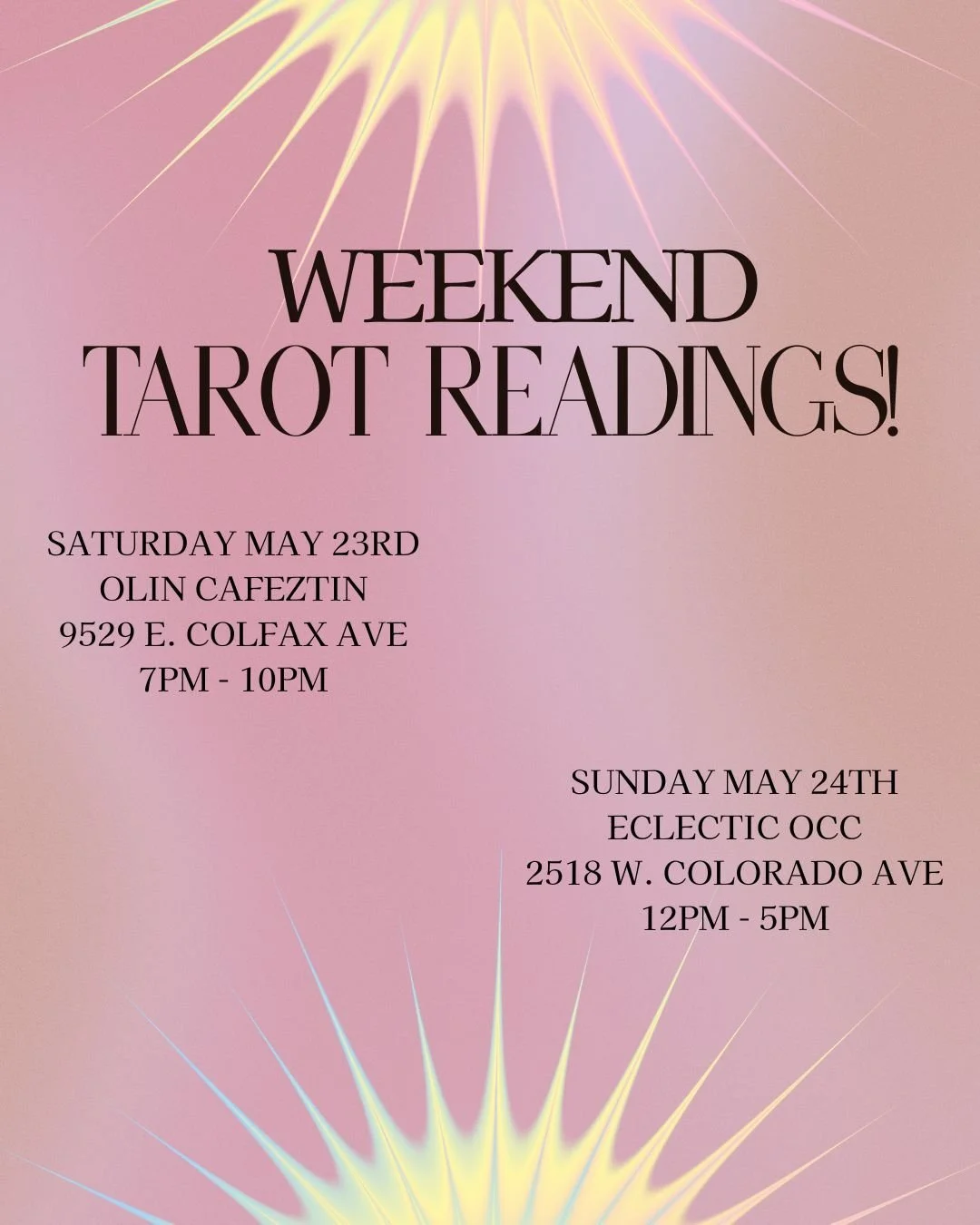 Join me this weekend for some Tarot readings! #tarotreadersofinstagram #oraclecardreadersofinstagram #weekendtarot #yougotthis #igotyou