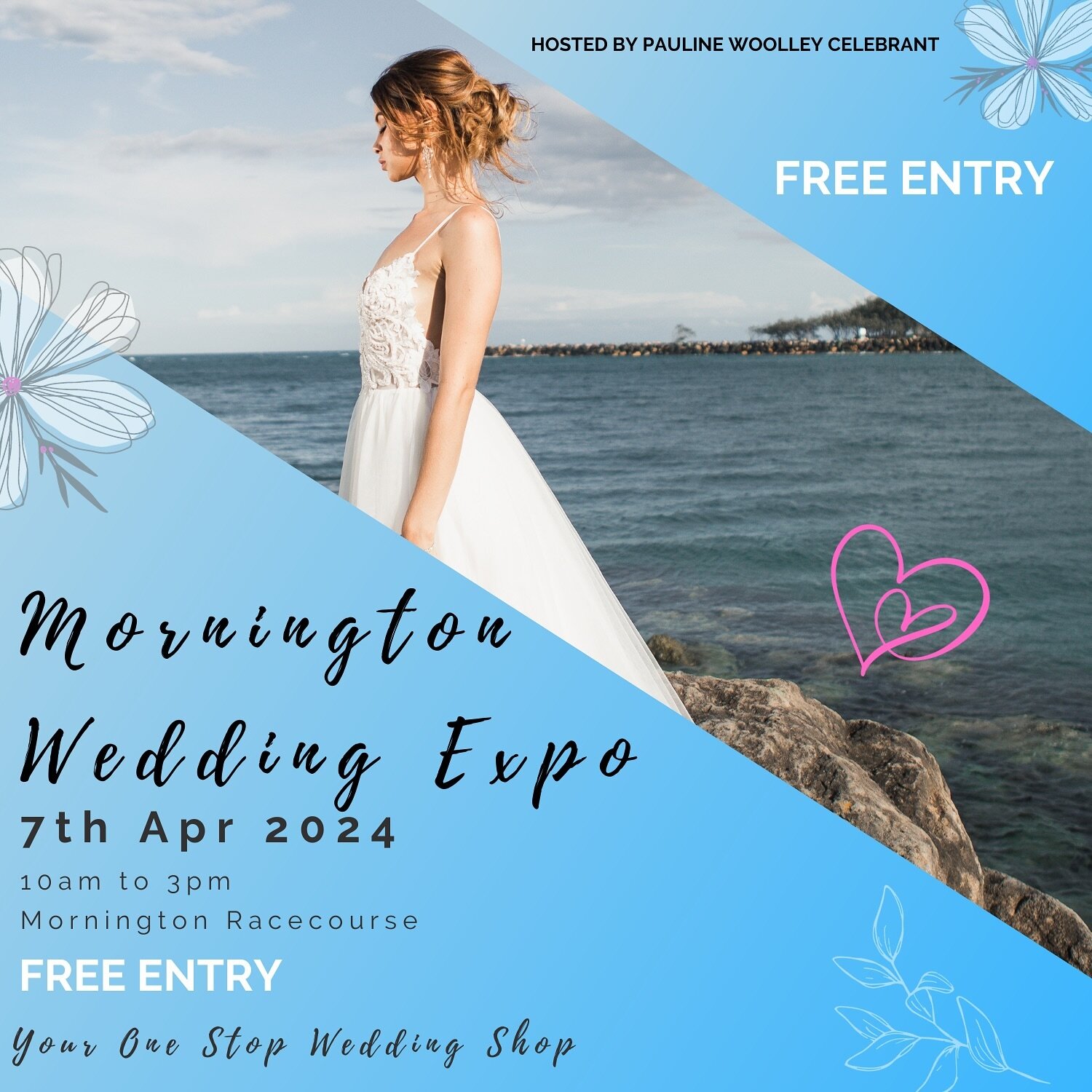 I&rsquo;m excited to be exhibiting to the @morningtonweddingexpos on Sunday April 7 at Mornington Racecourse.

The expo runs from 10am to 3pm and there will be heaps of great vendors and venues in attendance to help get your wedding planning sorted. 