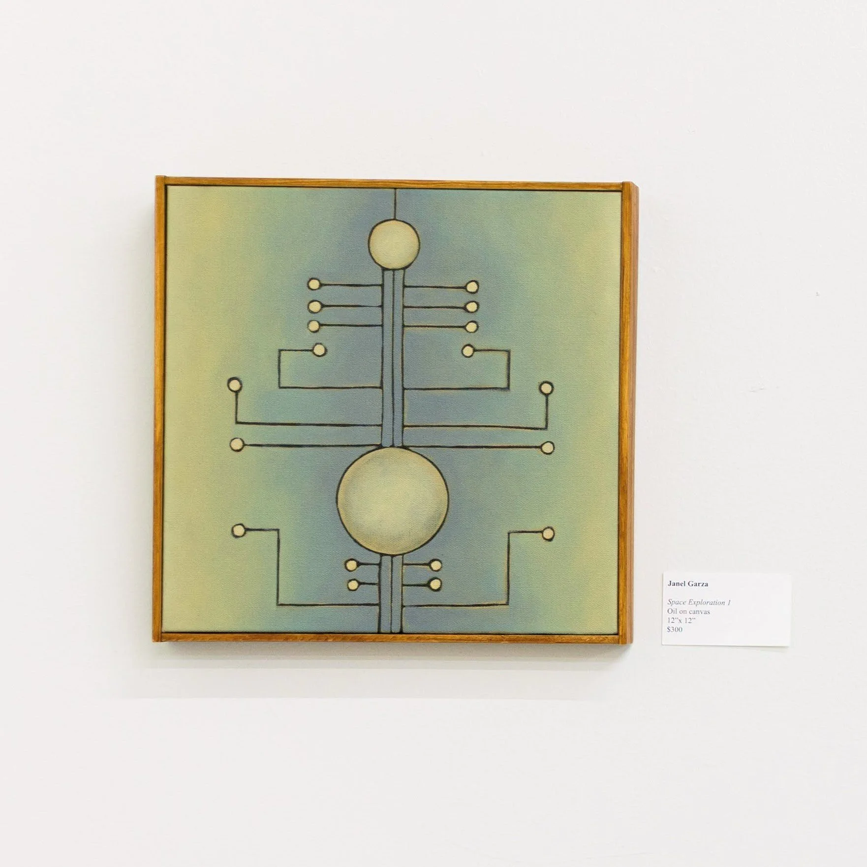 "Space Exploration 1" oil painting on canvas by Janel Garza
