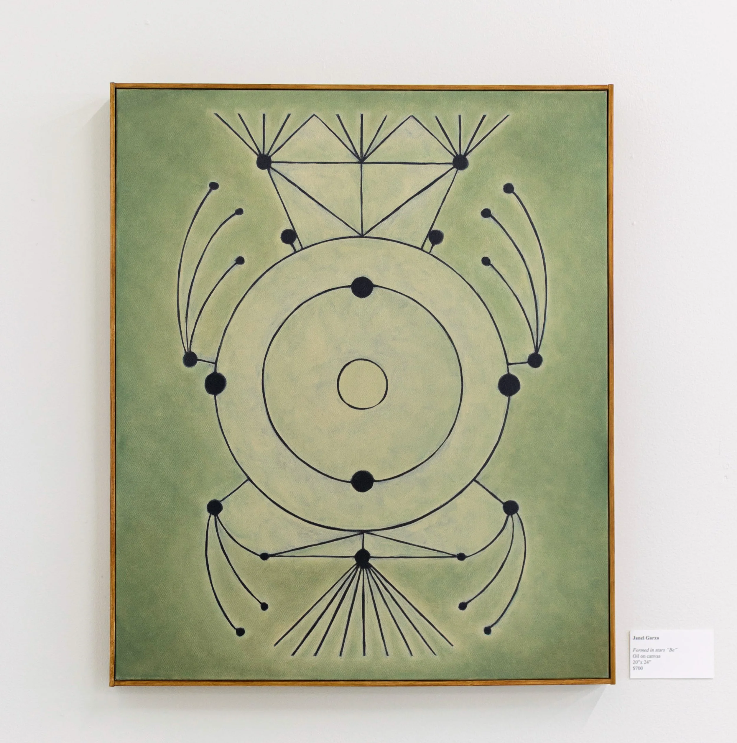 "Formed in Stars - 'Be'" oil painting on canvas by Janel Garza