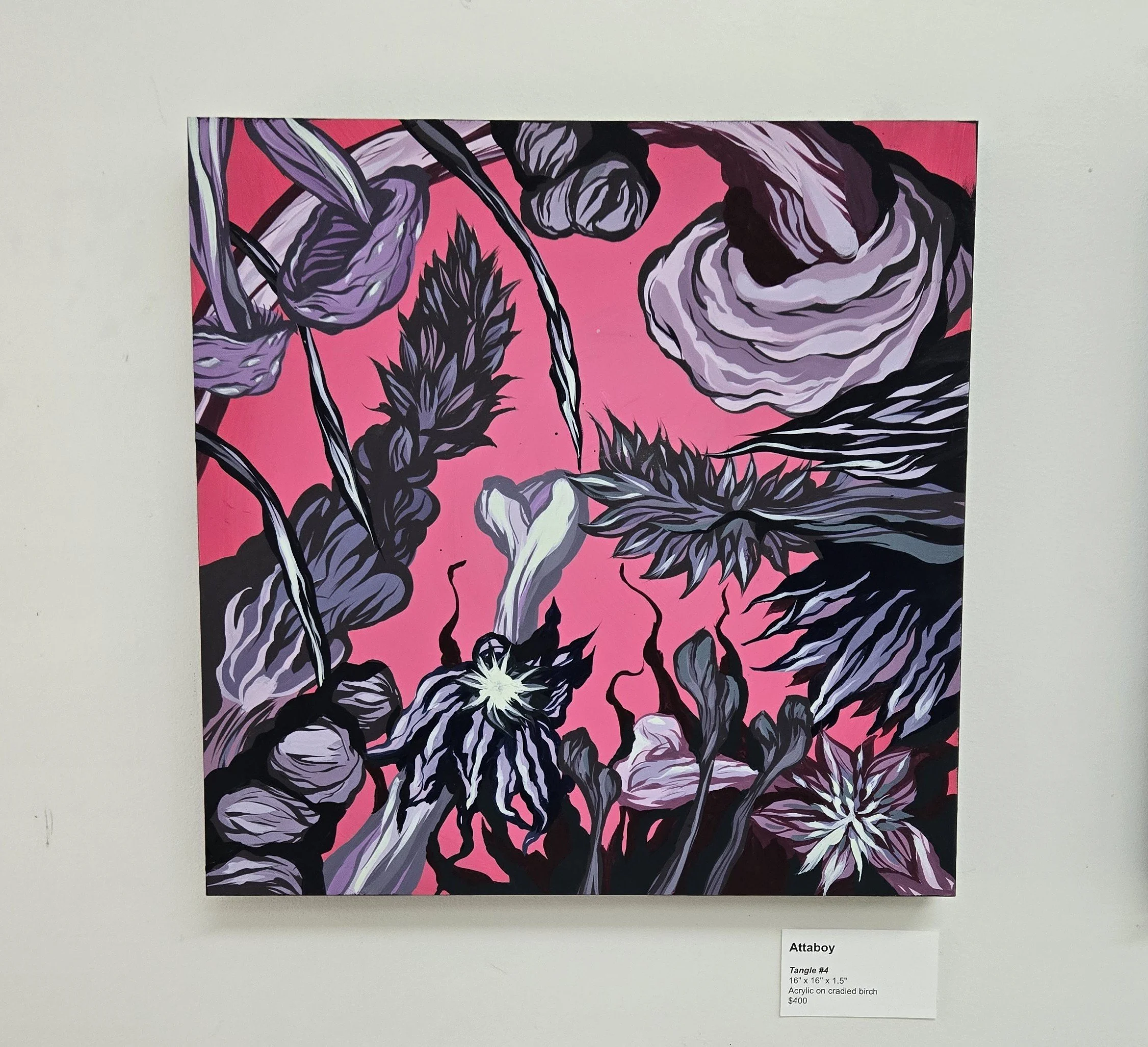 PAINTING - "Tangle #4" original acrylic on panel by Daniel "Attaboy" Seifert