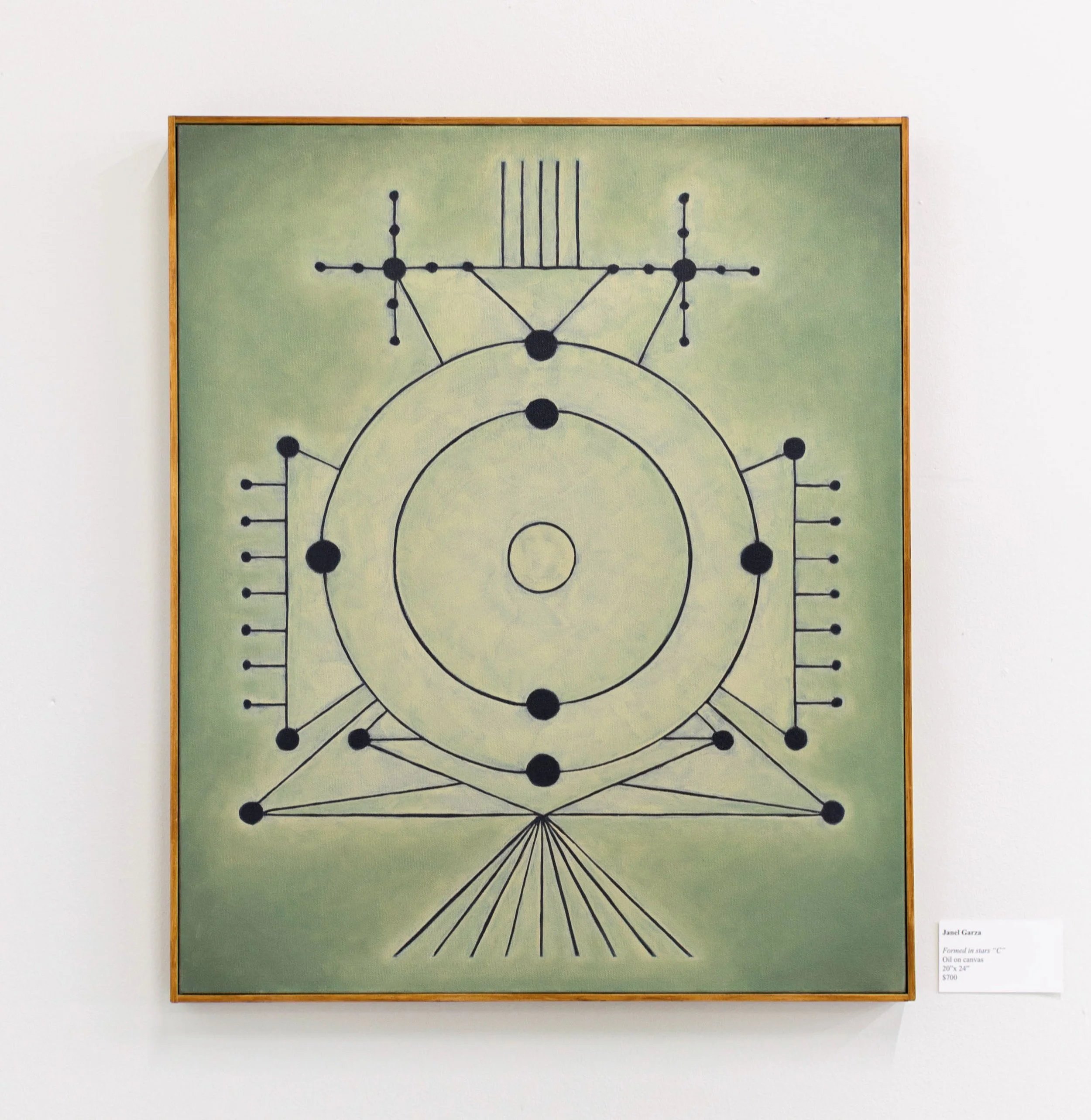 "Formed in Stars - 'C'" oil painting on canvas by Janel Garza