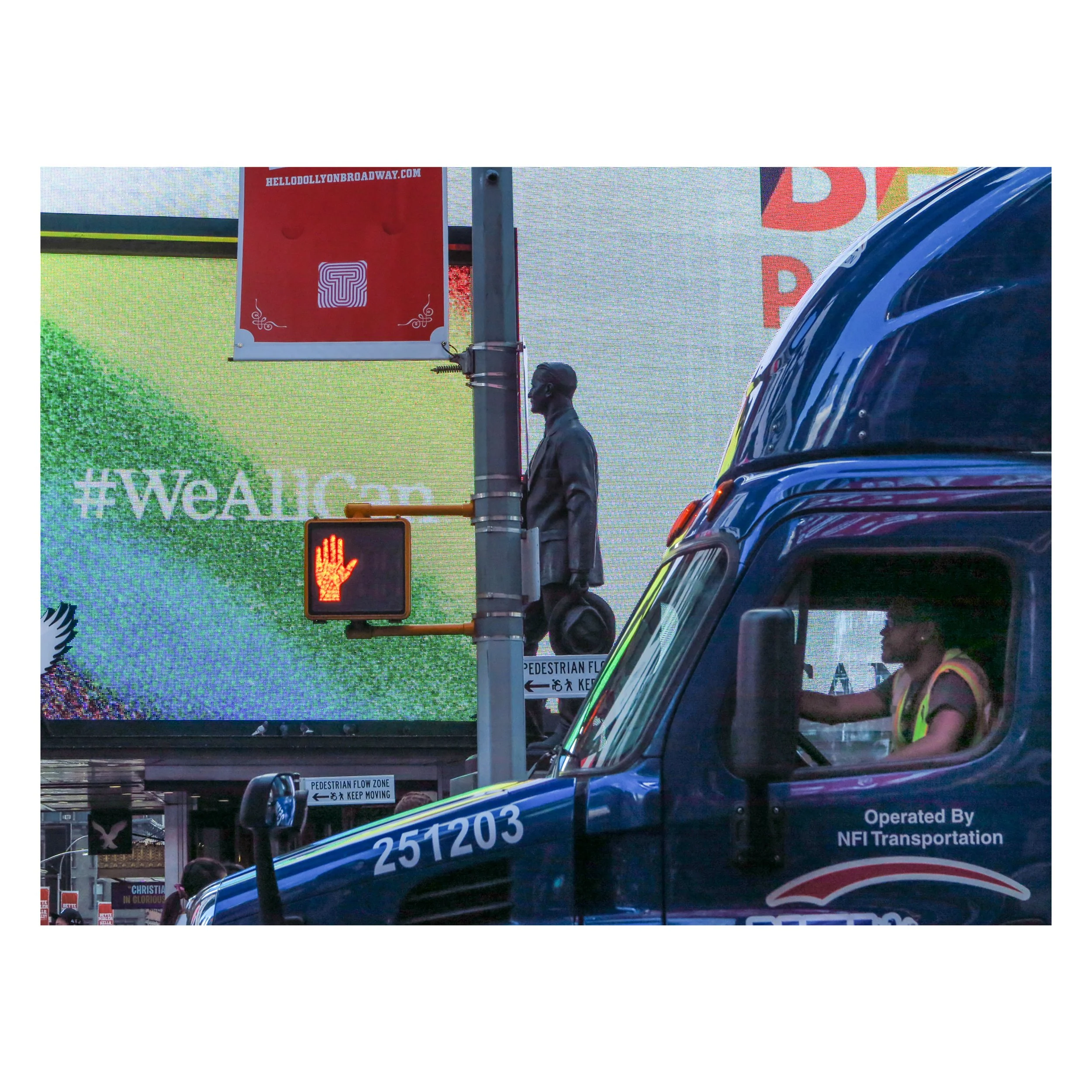 PRINT - BECOMING: America at 250, "Times Square, New York City, New York 2017" photograph by Dennis Church, signed 1/1