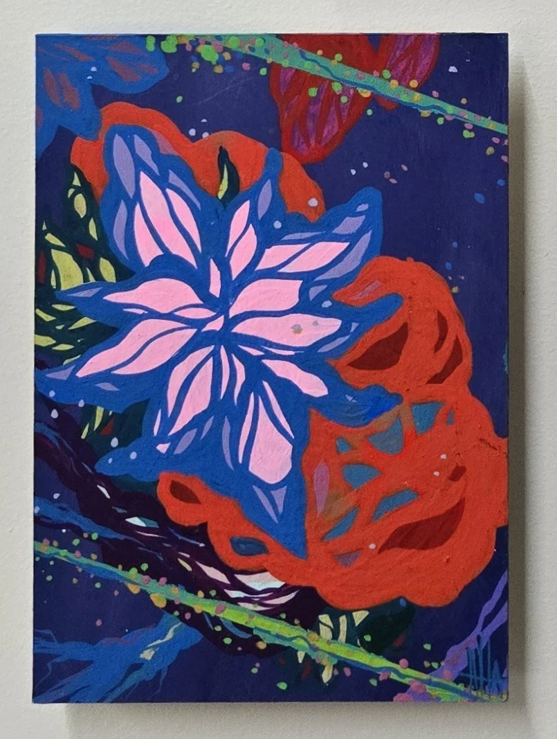 PAINTING - "Micro Work Study #6" original acrylic on birch by Daniel "Attaboy" Seifert